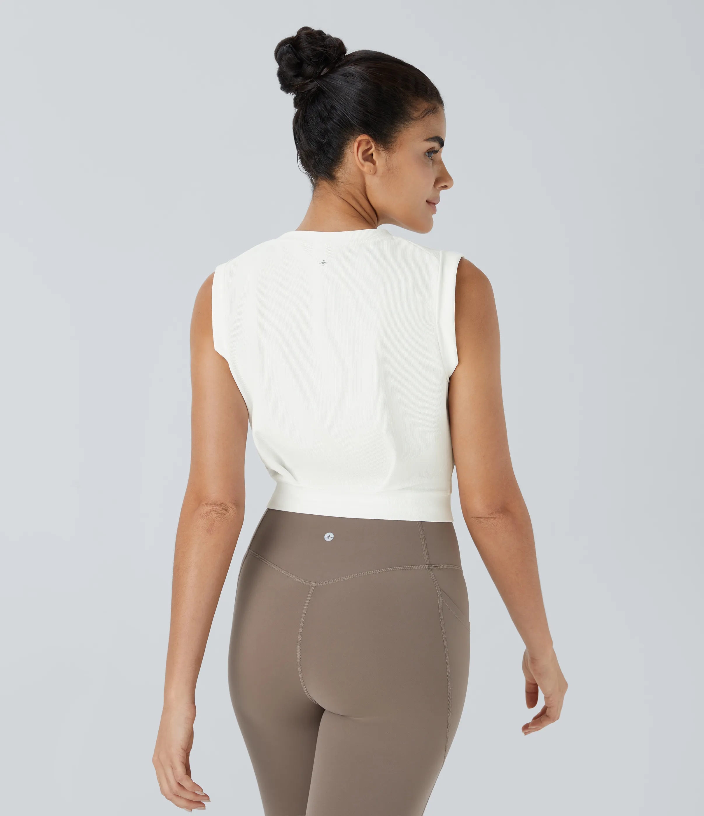 Halara Camiseta Patitoff™ Flow sin mangas yoga cuello redondo resistente pelo mascota sin mangas - White - L sold by Halara product image thumbnail 3