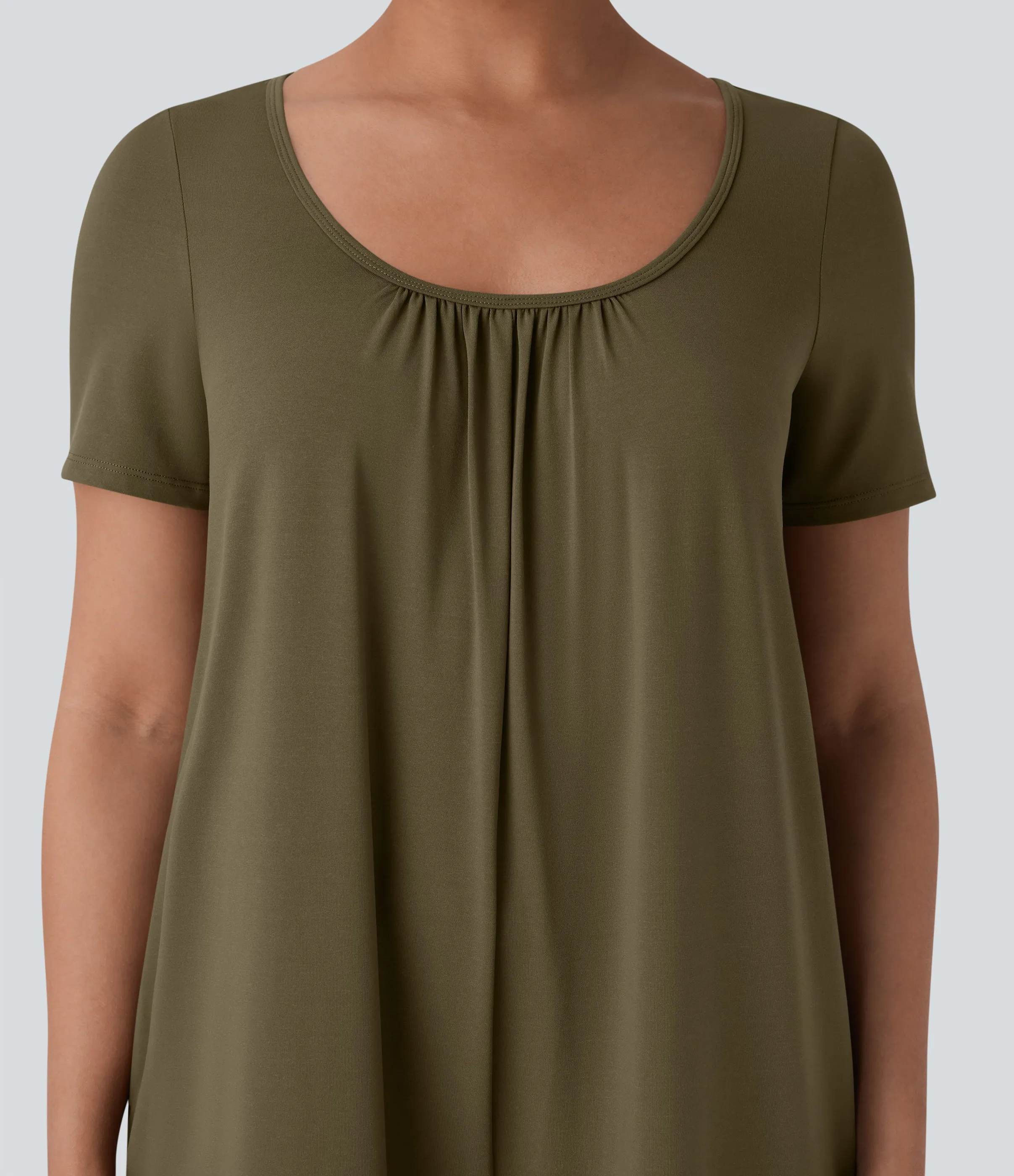 Halara Mono holgado cuello redondo botón posterior bolsillo lateral - Capulet Olive - XS(regular) sold by Halara product image thumbnail 5