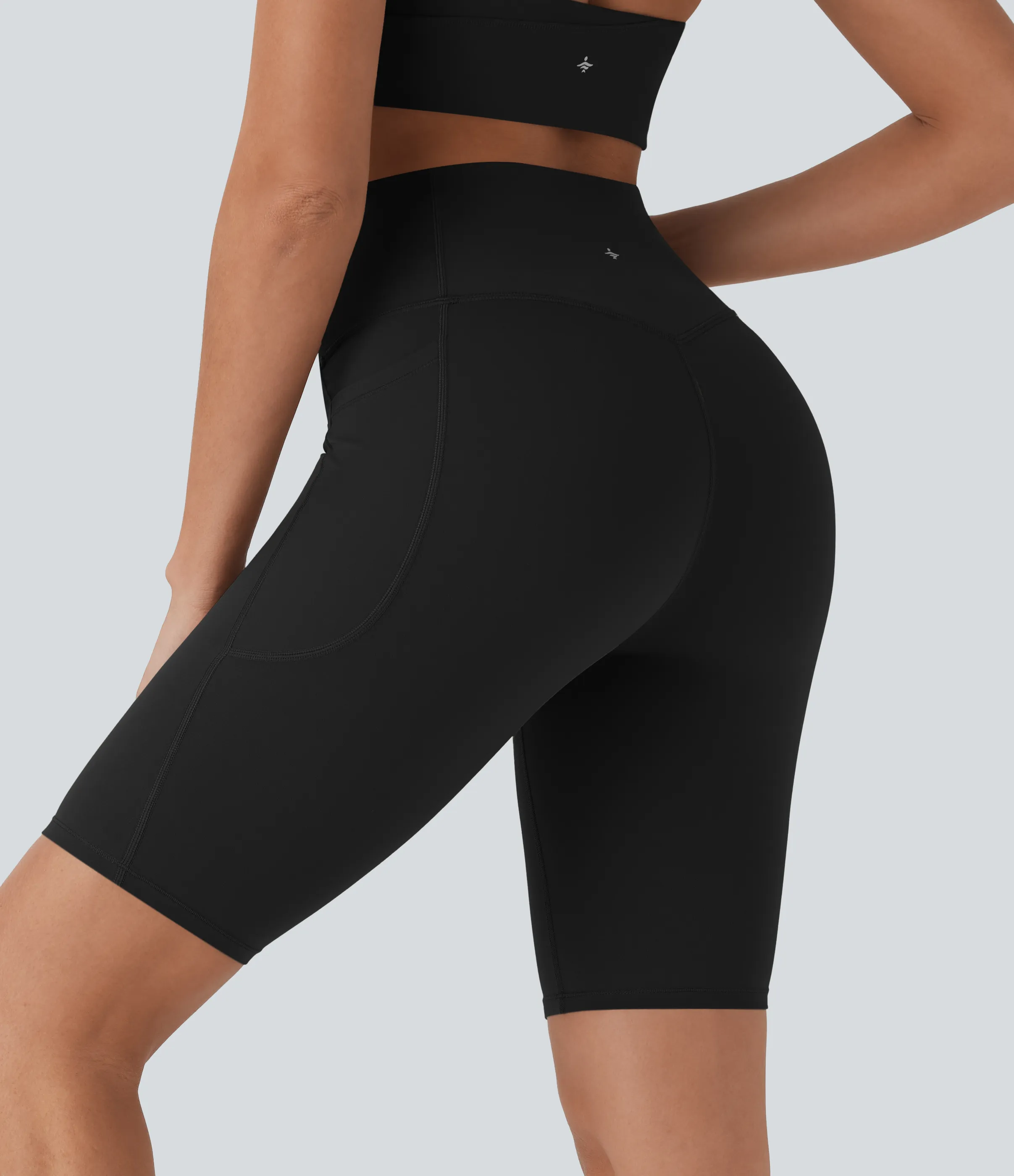 Halara Shorts biker Halara UltraSculpt™ moldeadores tiro alto con reductor de abdomen y bolsillos laterales 22.8cm - Black - XS sold by Halara product image thumbnail 3