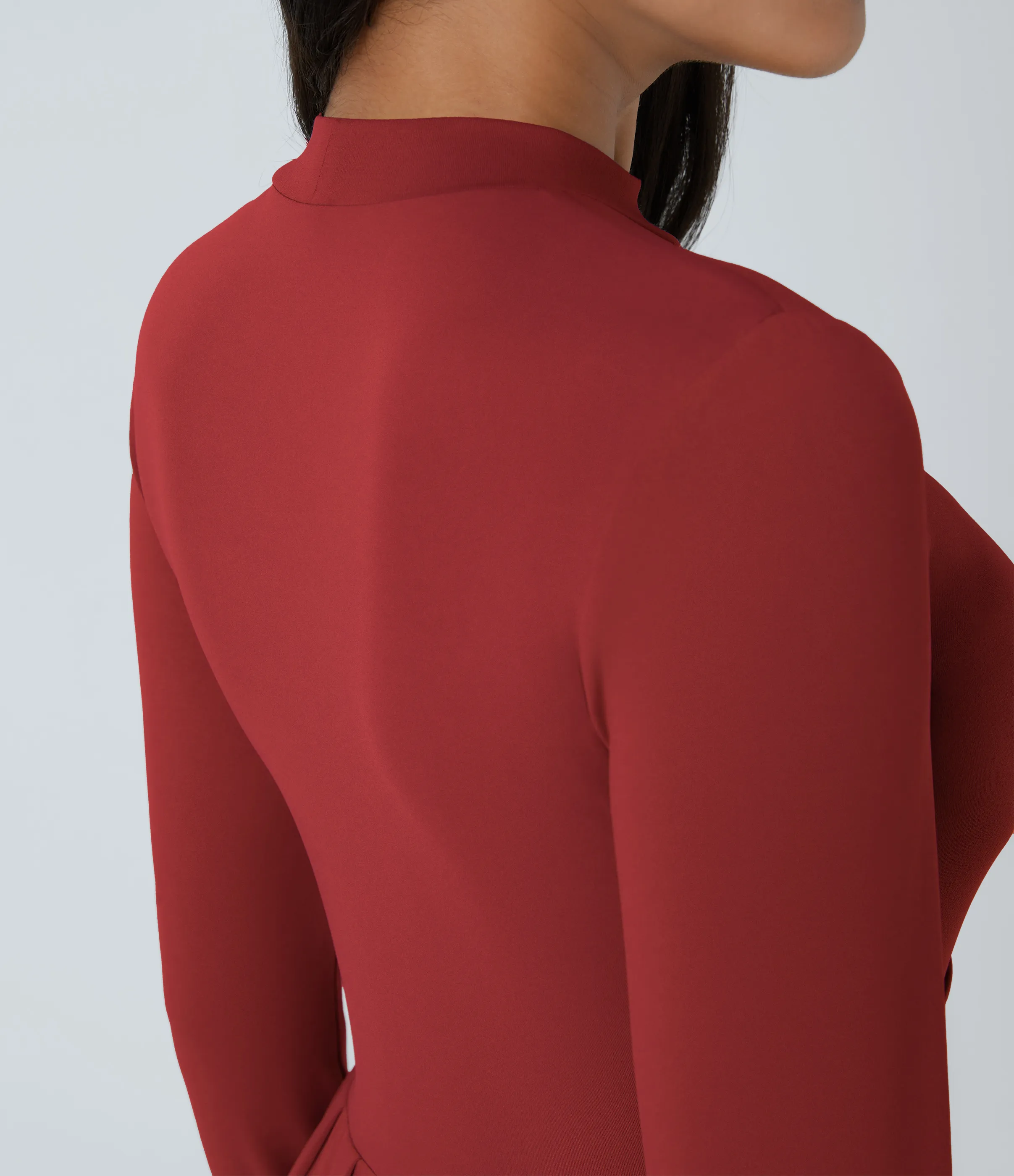 Halara Vestido largo cuello alto manga larga bolsillo lateral plisado acampanado - Emboldened - XL sold by Halara product image thumbnail 5