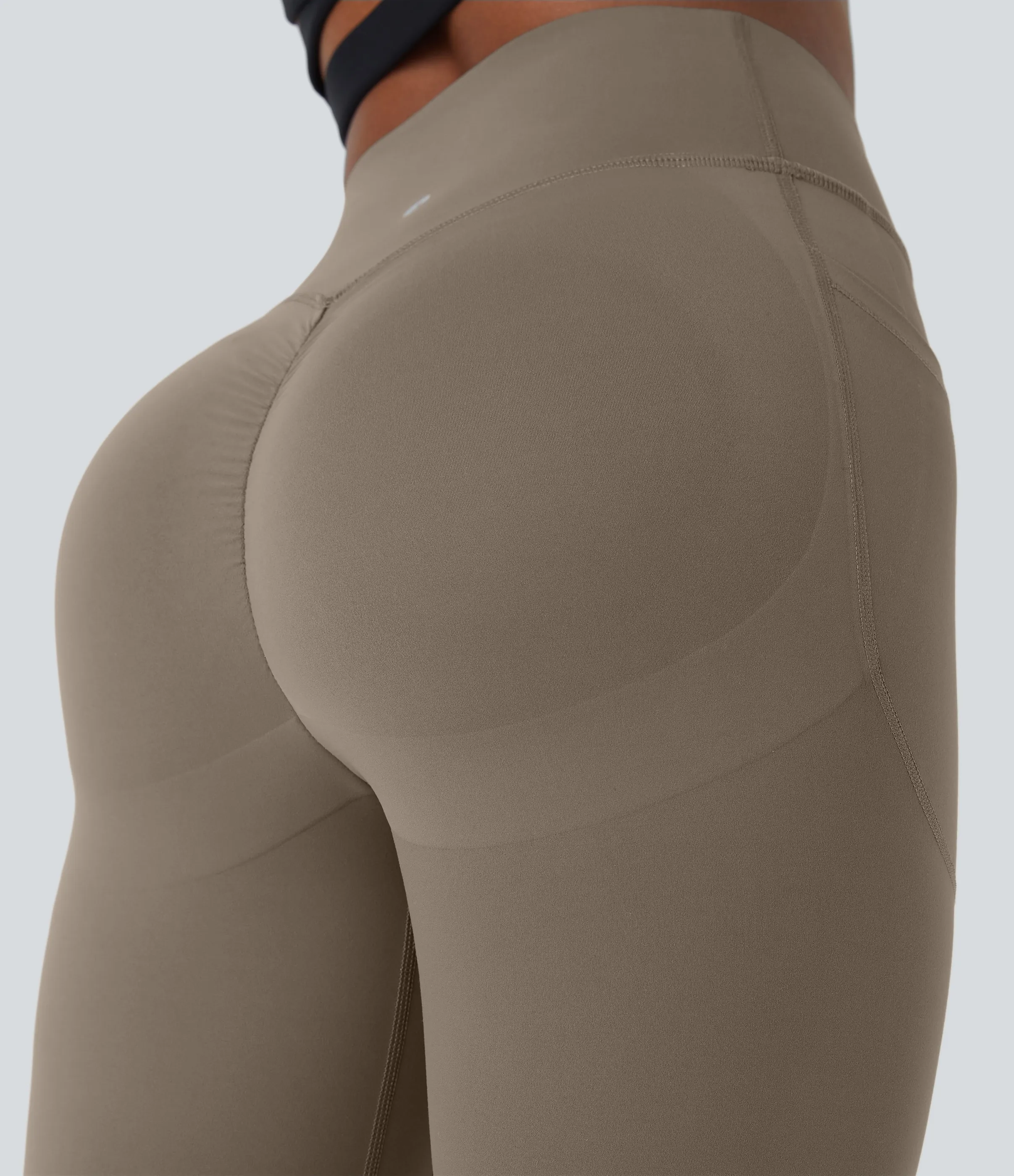 Halara Leggings SoCinched UltraSculpt entrenamiento moldeador bolsillo lateral control abdomen tiro alto - Dawn Brown - XL(7/8) sold by Halara product image thumbnail 5