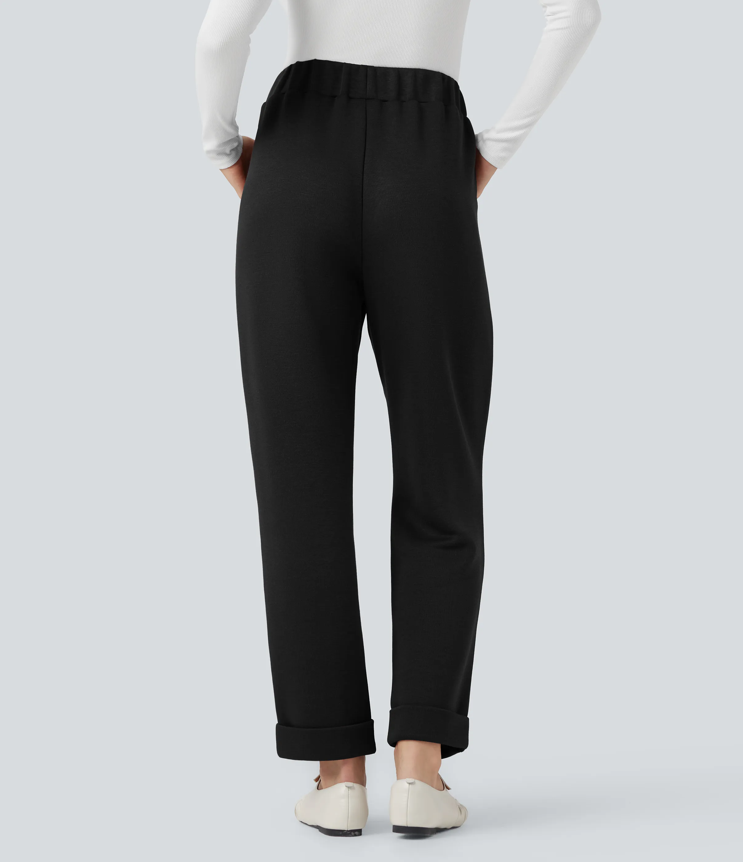 Halara Pantalones casuales ajustados de tiro alto con bolsillos - Black - S(regular) sold by Halara product image thumbnail 3