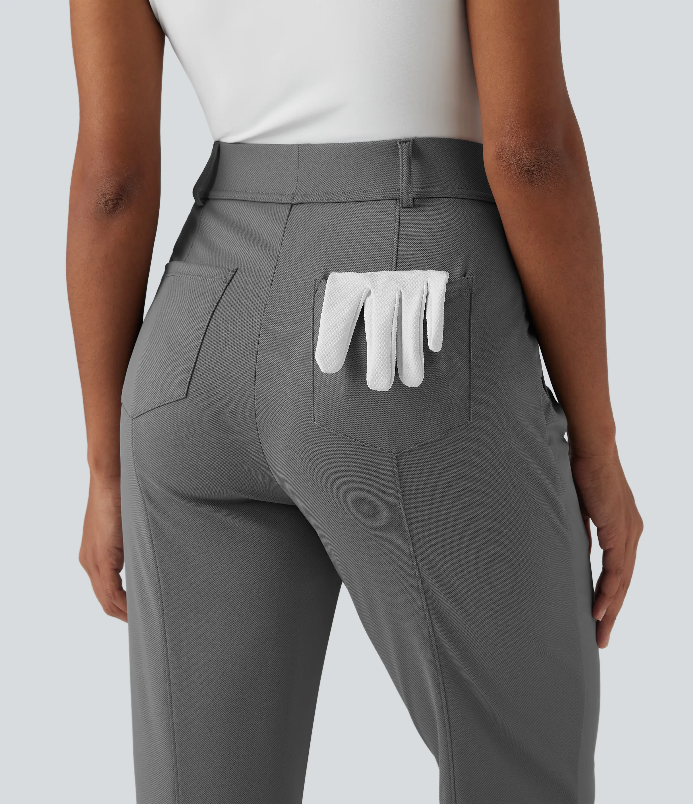 Halara Pantalones de golf de tiro alto con secado rápido y bolsillos - UPF 40+ - Steel Gray - L(regular) sold by Halara product image thumbnail 5