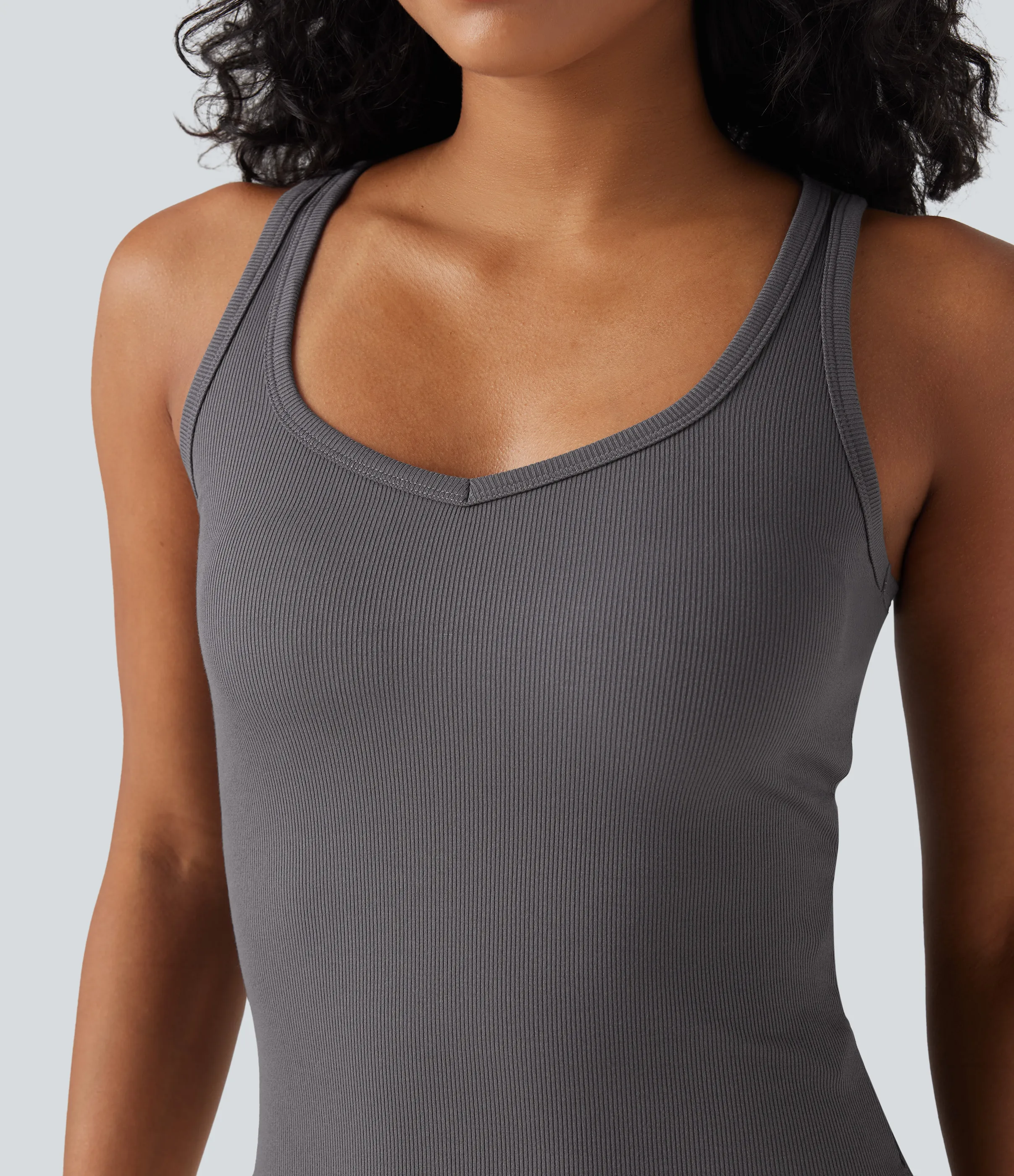 Halara Camiseta sin mangas casual acanalada - Volcanic Glass - M sold by Halara product image thumbnail 5