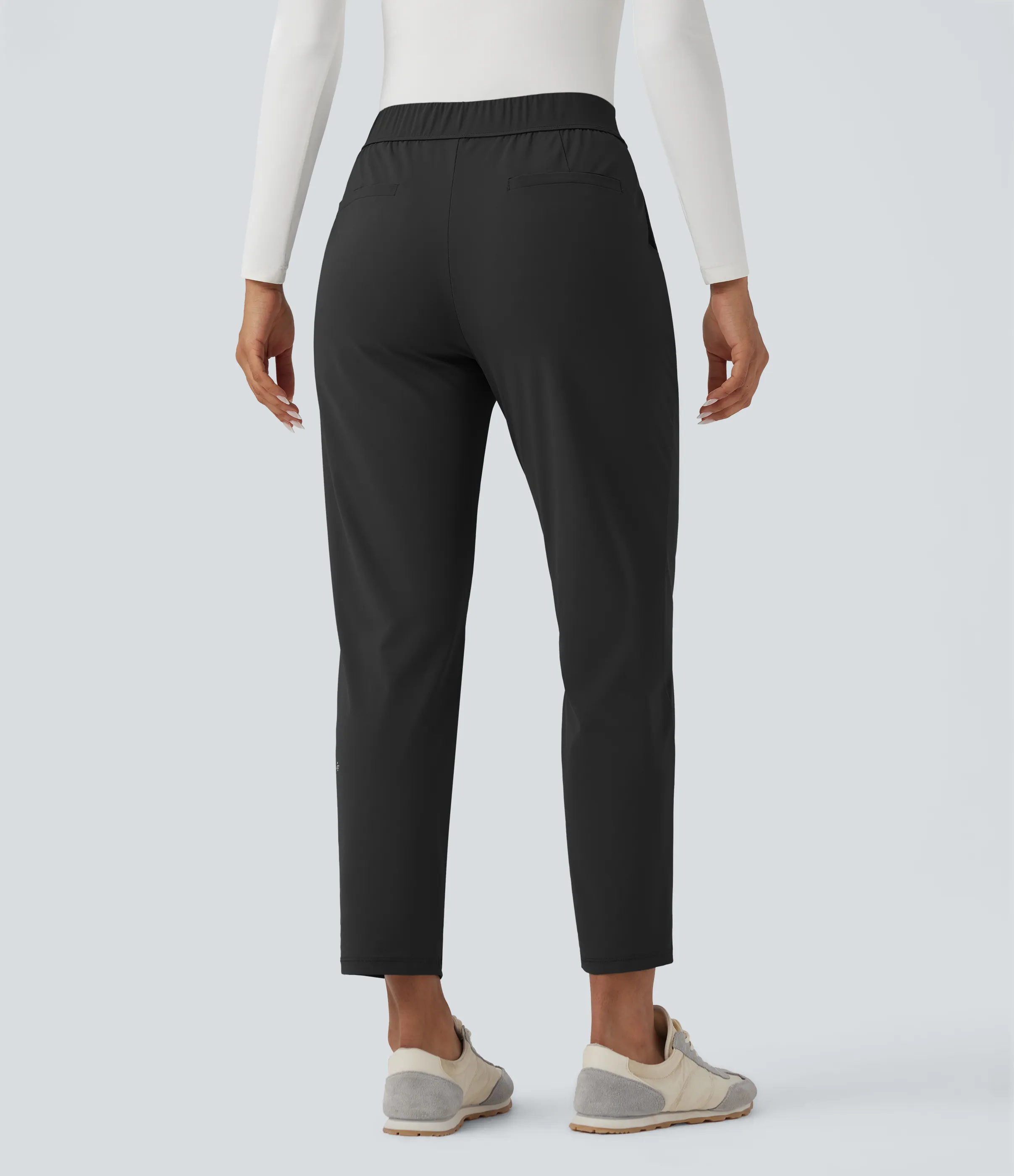 Halara Pantalones de viaje ajustados de tiro alto con secado rápido y bolsillos - Black - M(regular) sold by Halara product image thumbnail 3