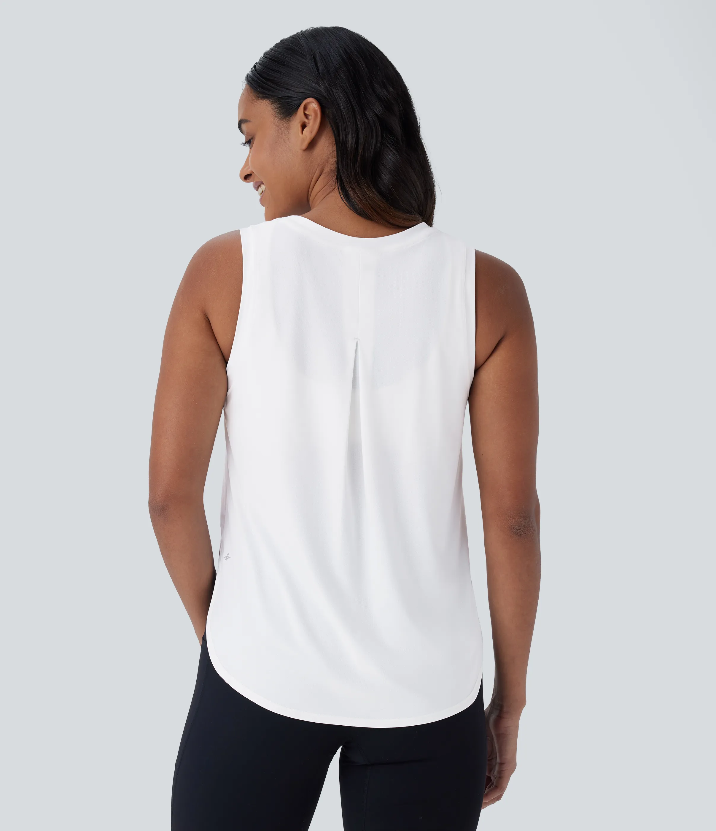 Halara Top deportivo yoga cuello redondo sin mangas dobladillo curvo - Jasmine White - XL sold by Halara product image thumbnail 3