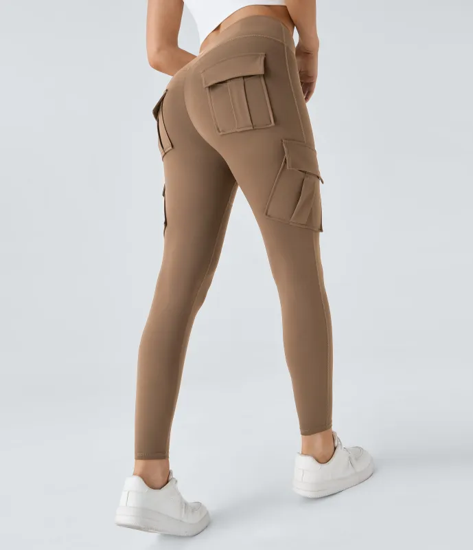 Halara Leggings yoga ajustado bolsillo cargo tiro alto - Burro - M(7/8) sold by Halara