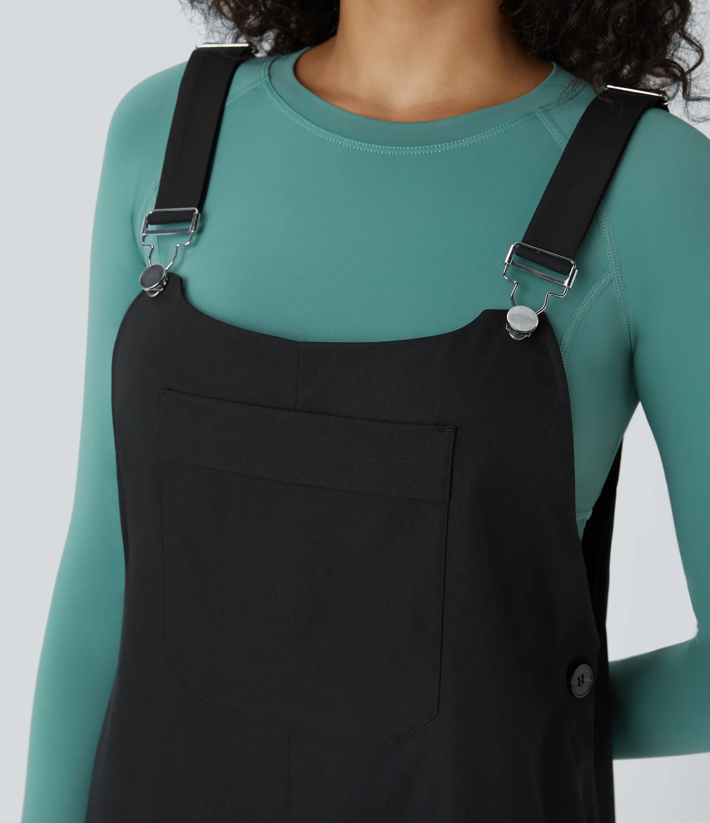 Halara Mono senderismo botón bolsillo múltiple correa ajustable resistente desgaste repelente agua - Black - XL(regular) sold by Halara product image thumbnail 5