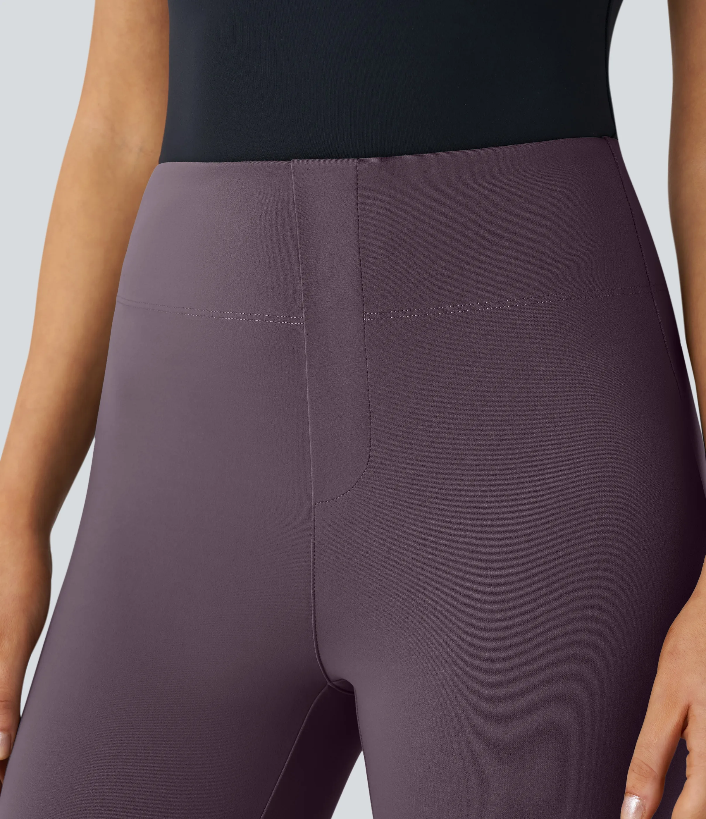 Halara Pantalón Halara Flex™ oficina ajustado tiro alto bolsillo lateral posterior - Night's Purple - S(7/8) sold by Halara product image thumbnail 5