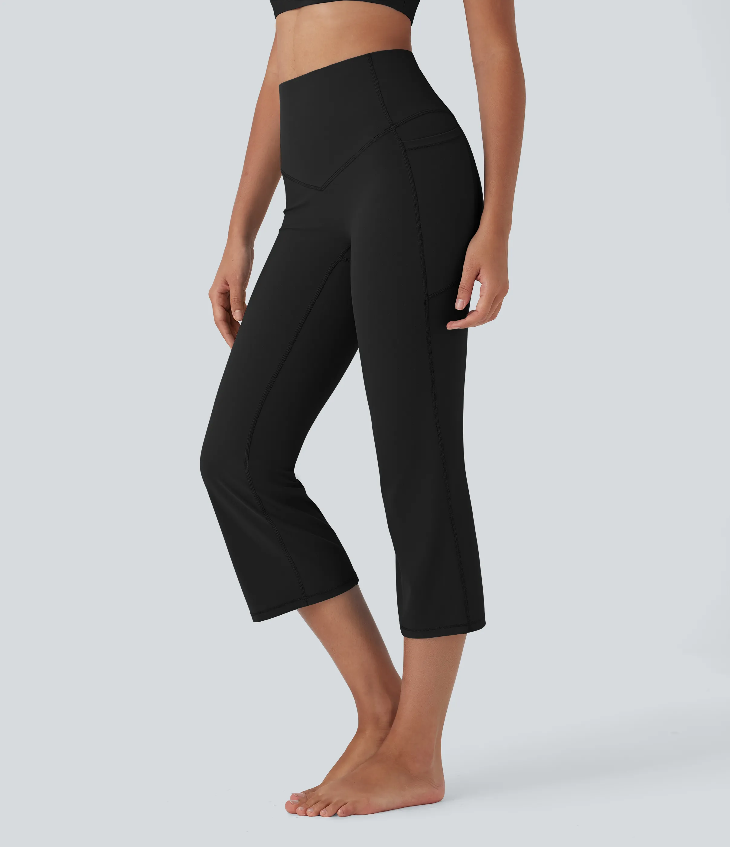 Halara Leggings de yoga moldeadores Halara UltraSculpt™ de tiro alto con efecto moldeador de abdomen y corte acampanado con bolsillos laterales - Black - XS sold by Halara product image thumbnail 2