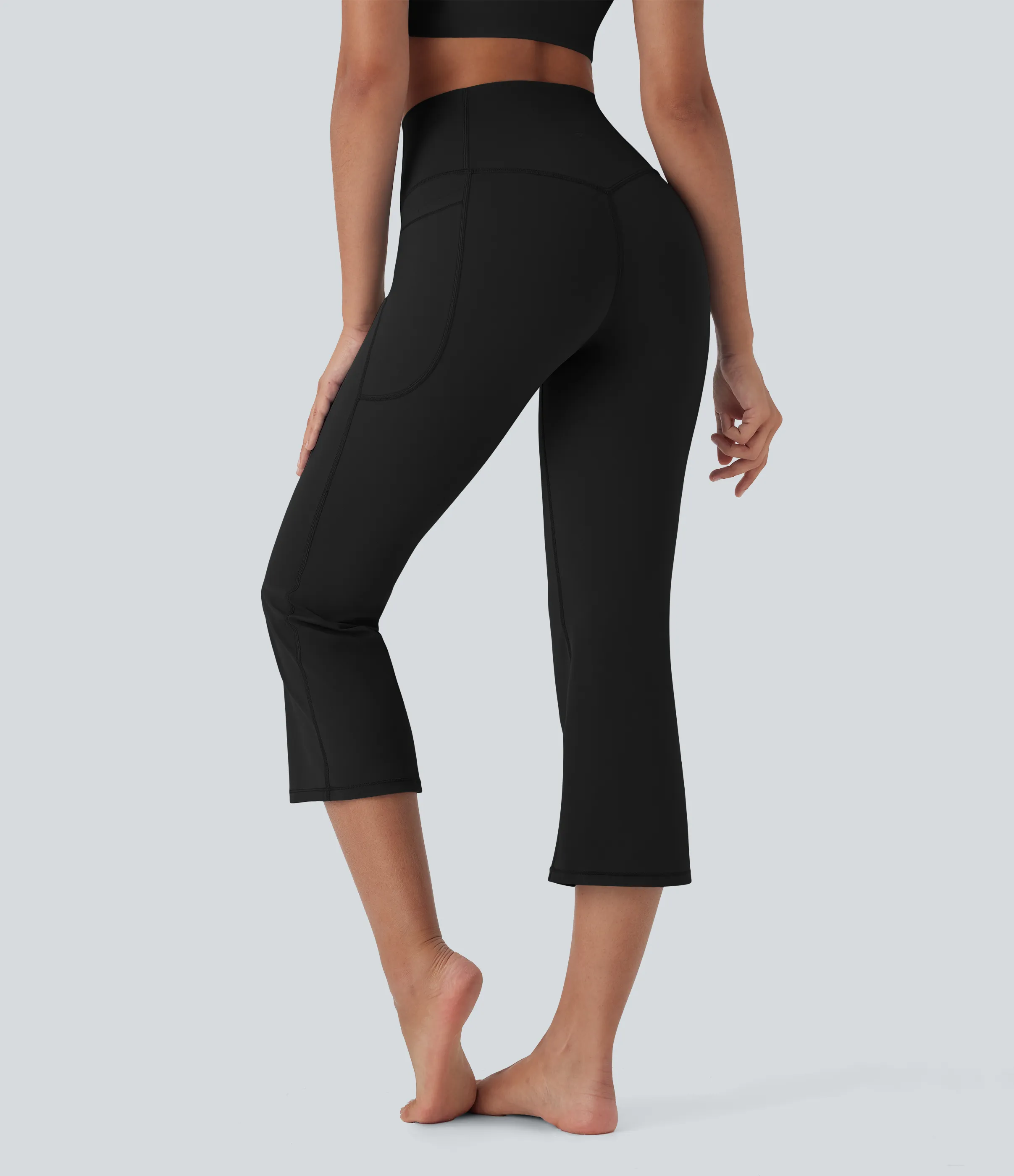 Halara Leggings de yoga moldeadores Halara UltraSculpt™ de tiro alto con efecto moldeador de abdomen y corte acampanado con bolsillos laterales - Black - XS sold by Halara product image thumbnail 3