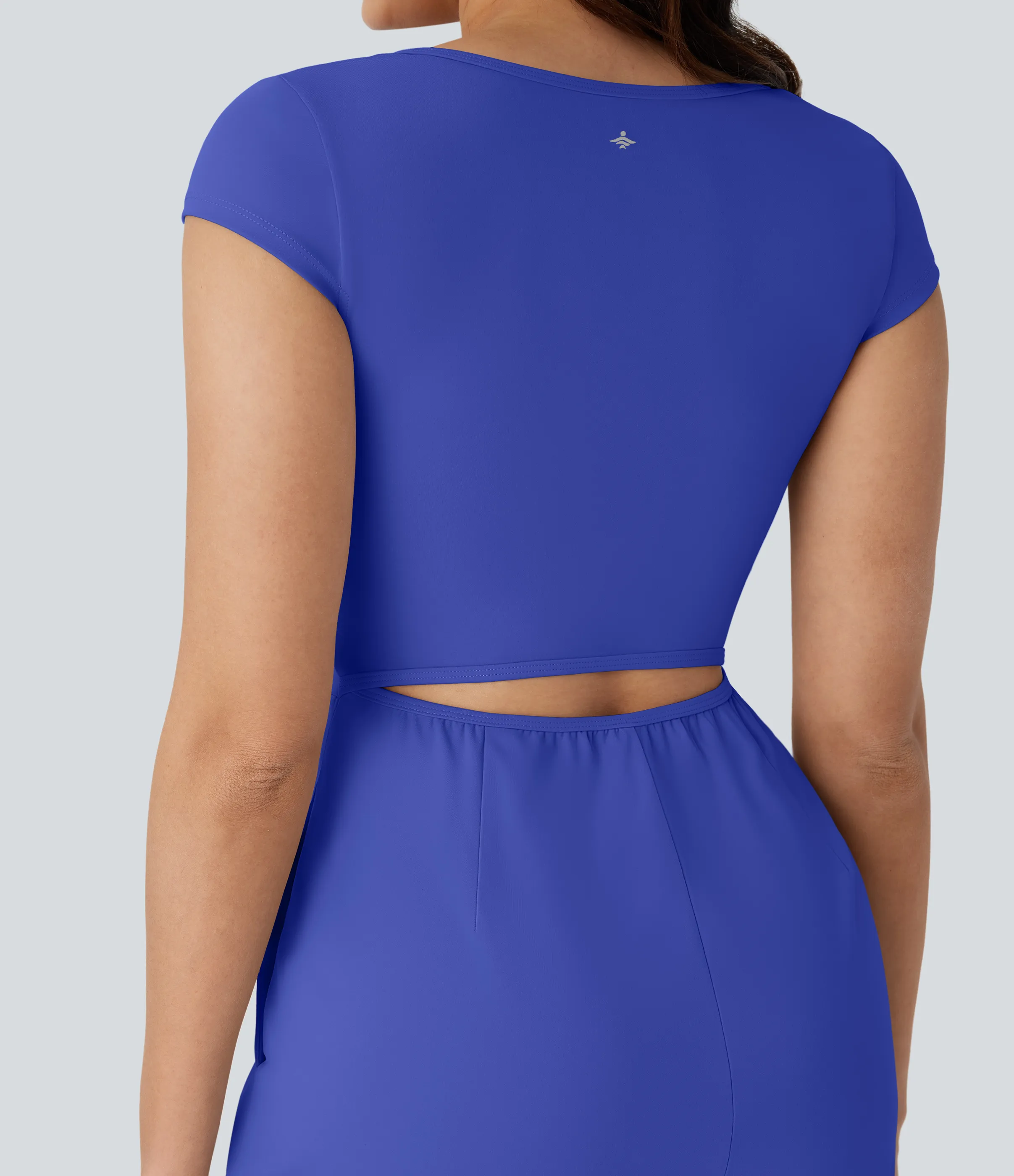 Halara Mono Softlyzero™ Airy yoga cuello U manga corta bolsillo lateral tacto fresco - Easy Peezy - Aster Blue - L sold by Halara product image thumbnail 5