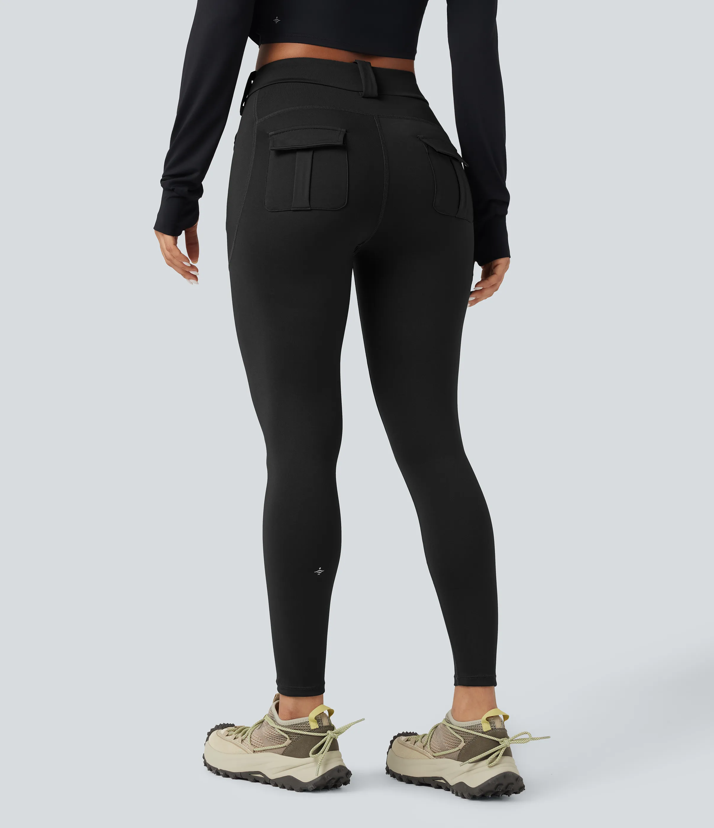 Halara Leggings cargo de senderismo de tiro medio resistentes al desgaste con bolsillos - Black - XL(7/8) sold by Halara product image thumbnail 3