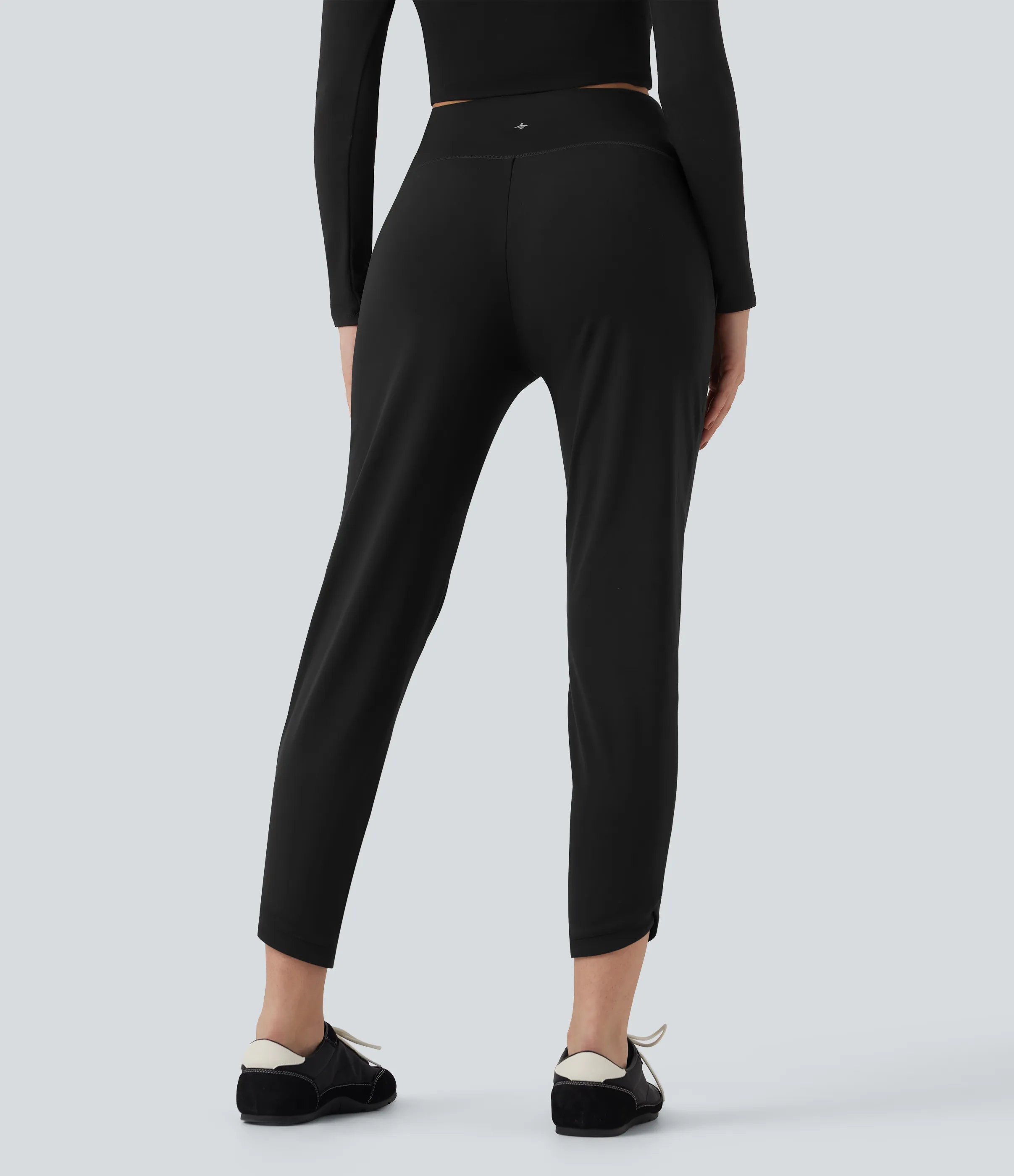 Halara Pantalones casuales ajustados de tiro alto cruzado con bolsillos - Black - XS(regular) sold by Halara product image thumbnail 3