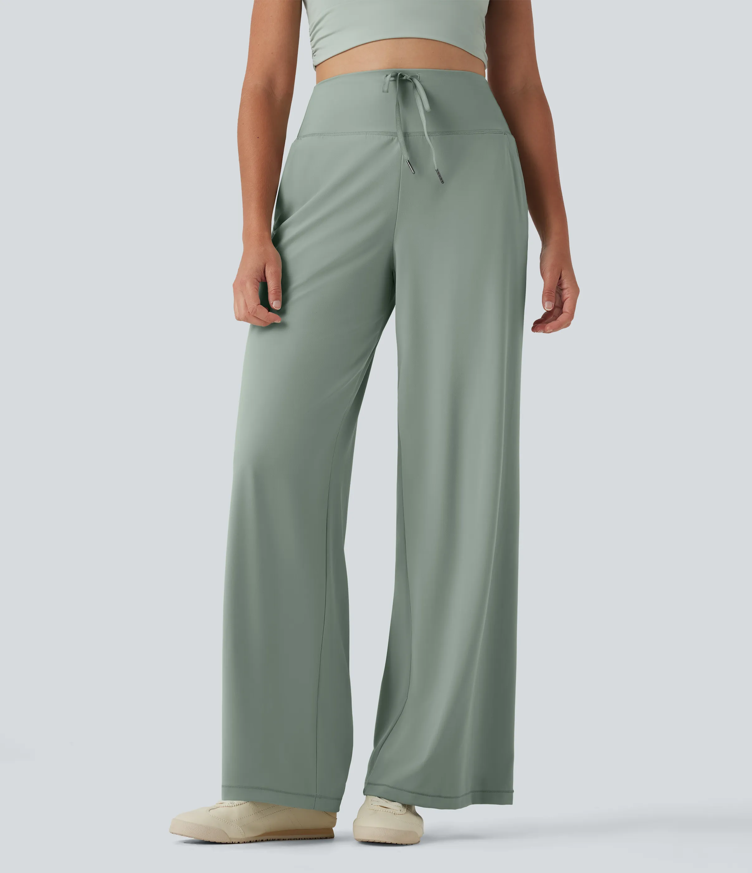 Halara Pantalones de yoga Halara UltraSculpt™ de tiro alto con cordón y bolsillos - Iceberg Green - XL(regular) sold by Halara product image thumbnail 2