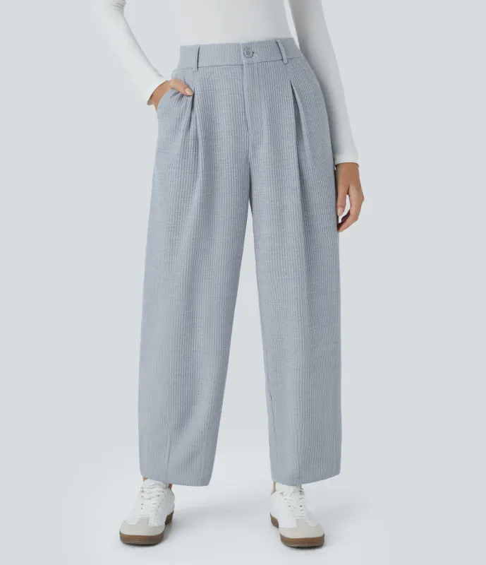 Halara Pantalón múltiple bolsillo cierre botón tiro medio - Micro Chip - XS(regular) sold by Halara