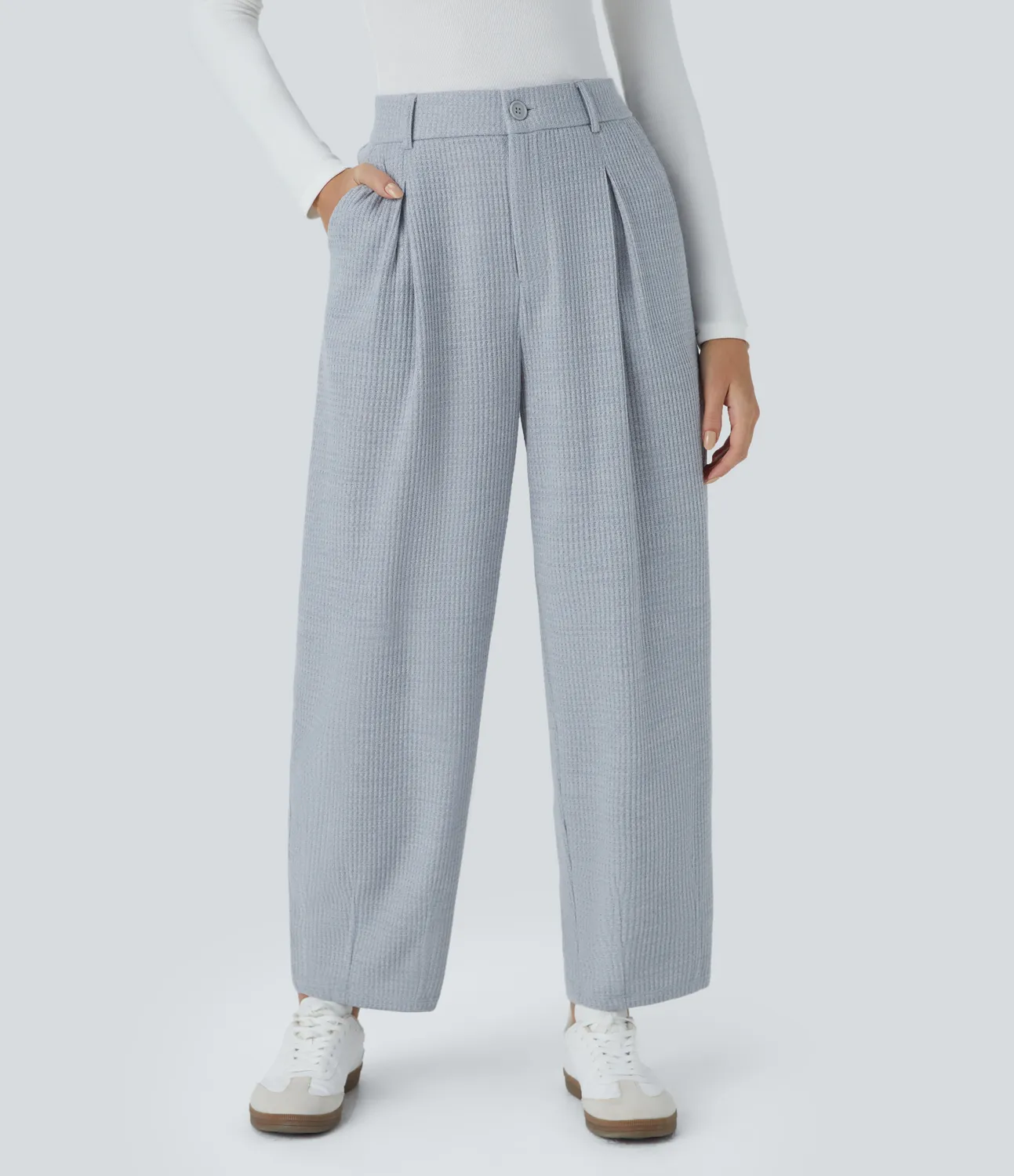 Halara Pantalón múltiple bolsillo cierre botón tiro medio - Micro Chip - XS(regular) sold by Halara product image thumbnail 2