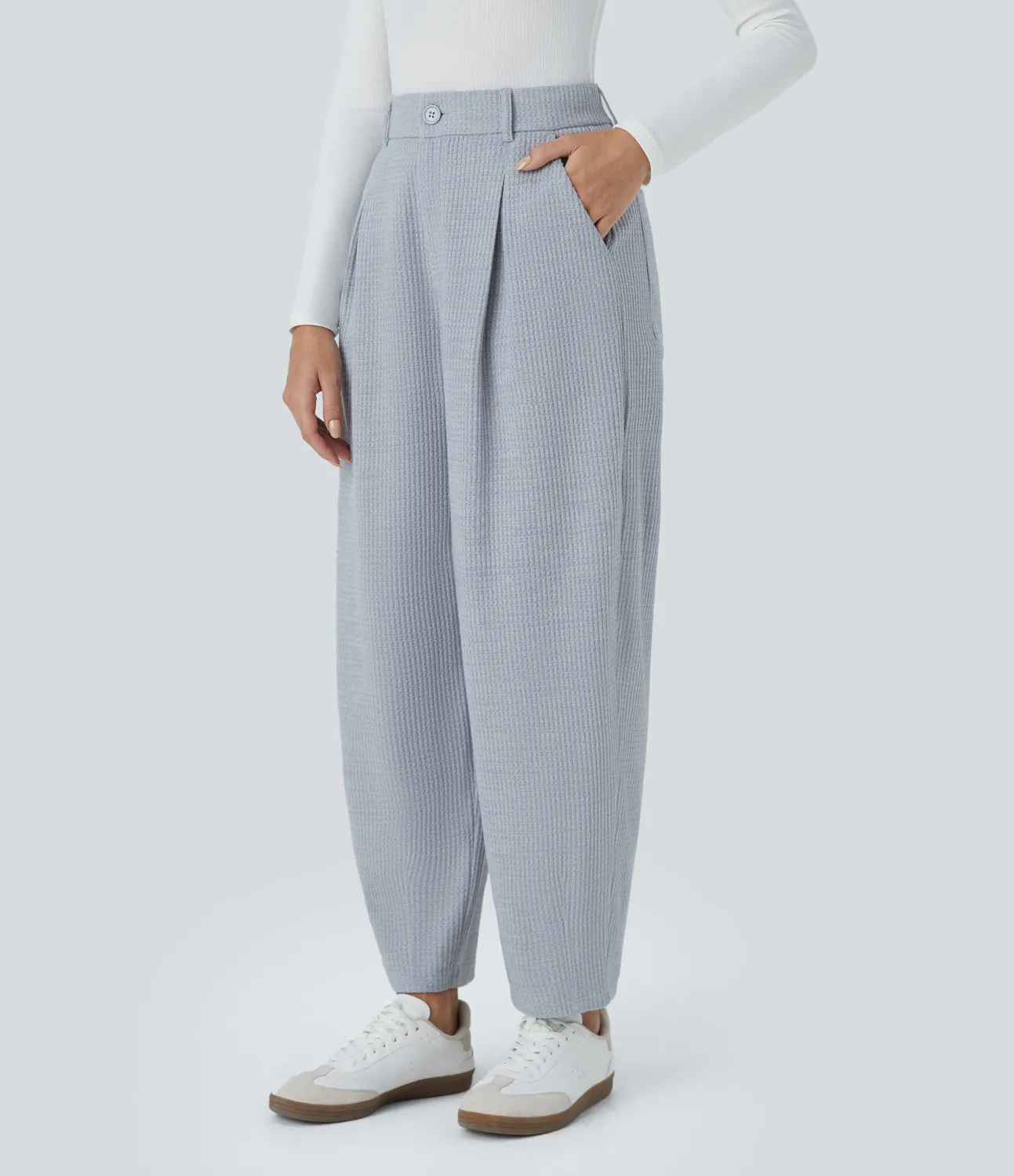 Halara Pantalón múltiple bolsillo cierre botón tiro medio - Micro Chip - XS(regular) sold by Halara product image thumbnail 4