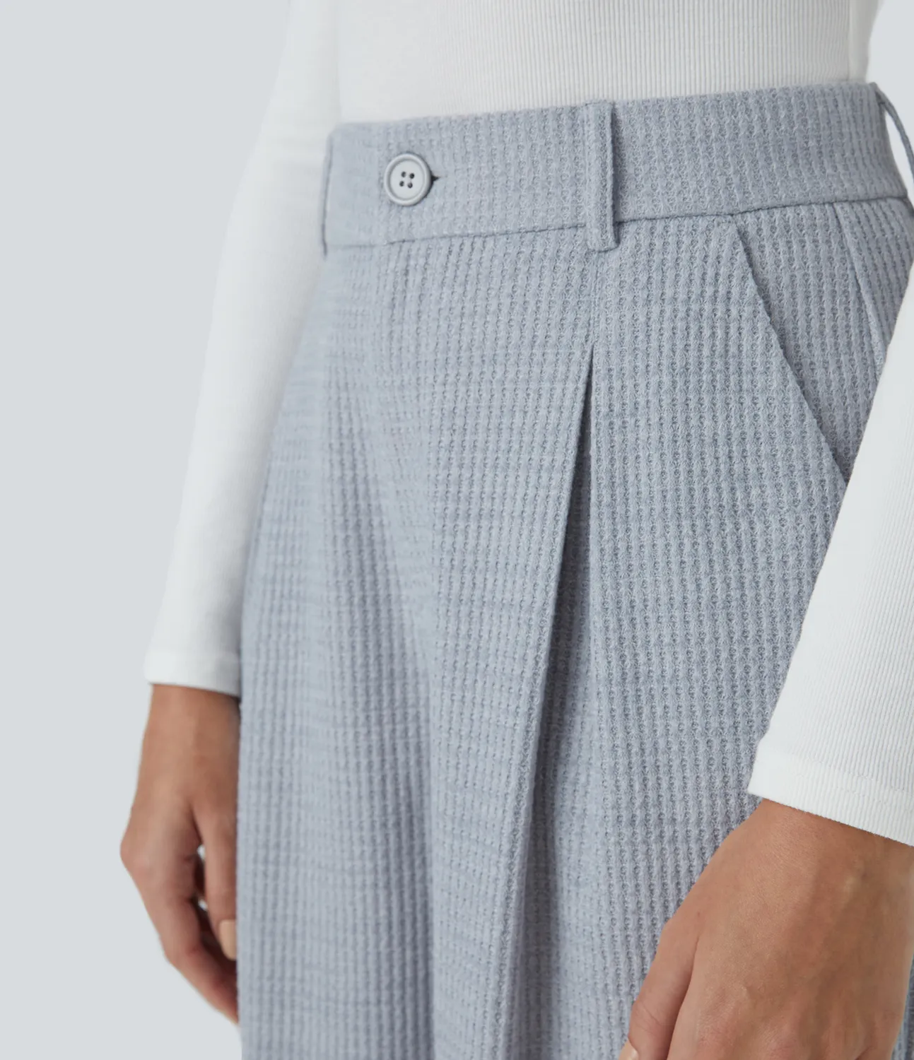 Halara Pantalón múltiple bolsillo cierre botón tiro medio - Micro Chip - XS(regular) sold by Halara product image thumbnail 5