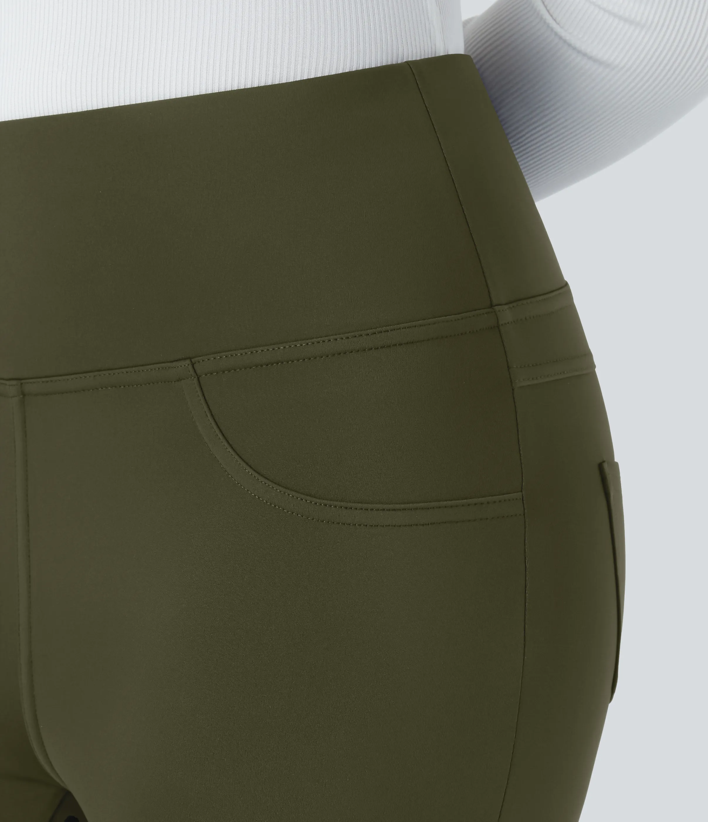 Halara Pantalón oficina cónico bolsillo trasero tiro alto - Forest Night - XS(regular) sold by Halara product image thumbnail 5