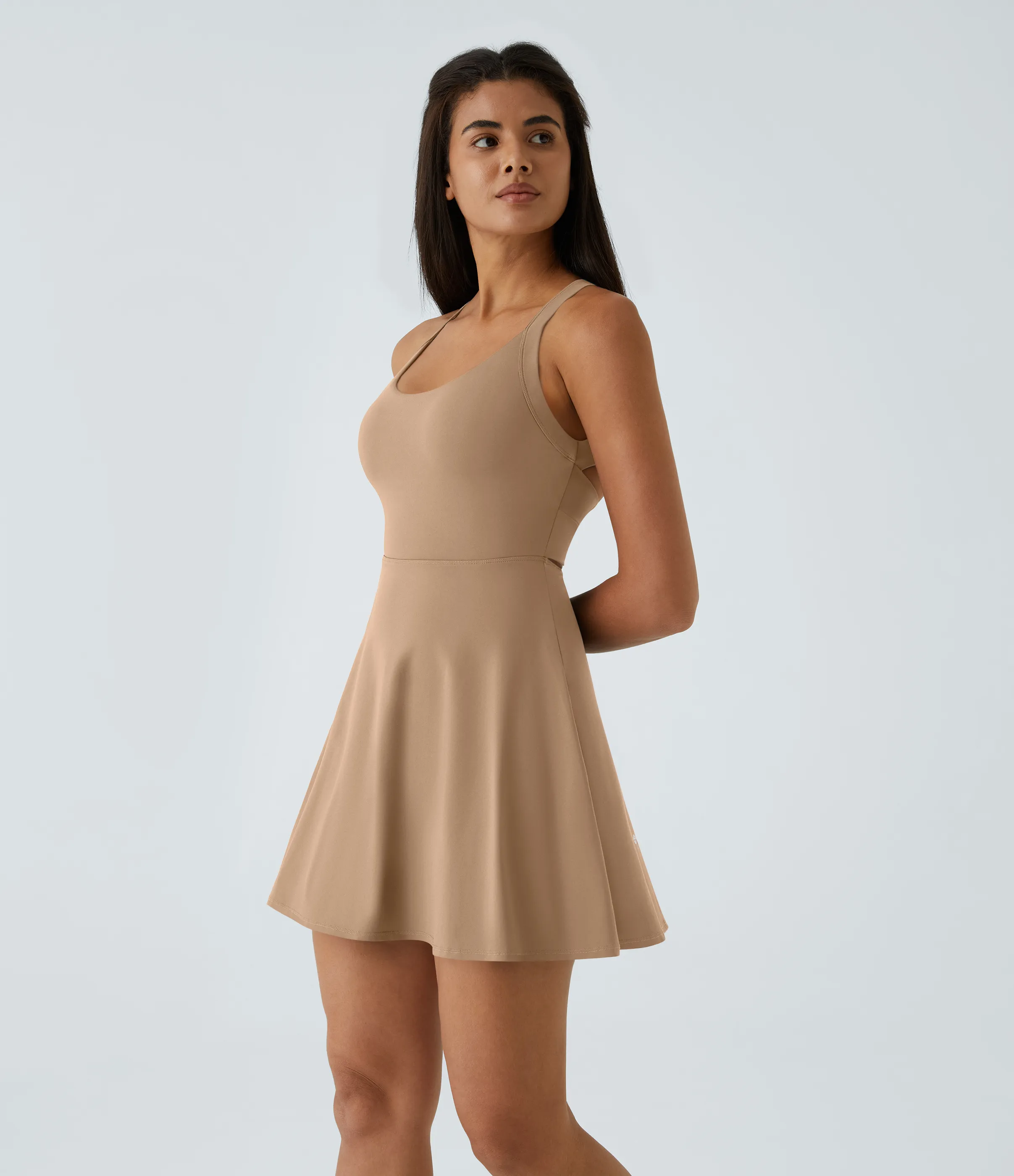 Halara Vestido activo baile vuelo retorcido sin espalda-Longitud más larga-Edición Easy Peezy - Tanzine - S sold by Halara product image thumbnail 4