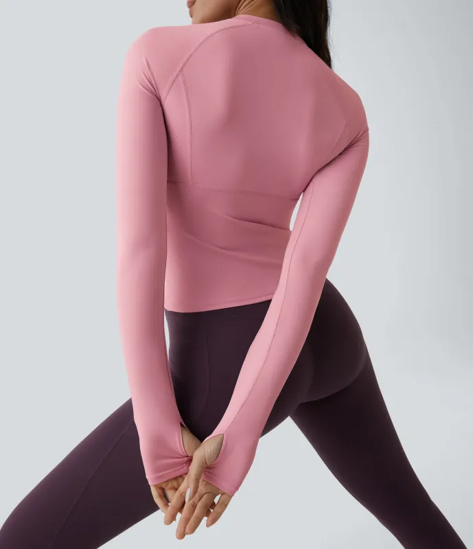 Halara Top deportivo yoga abertura pulgar - Pink Dolphin - L(Long) sold by Halara