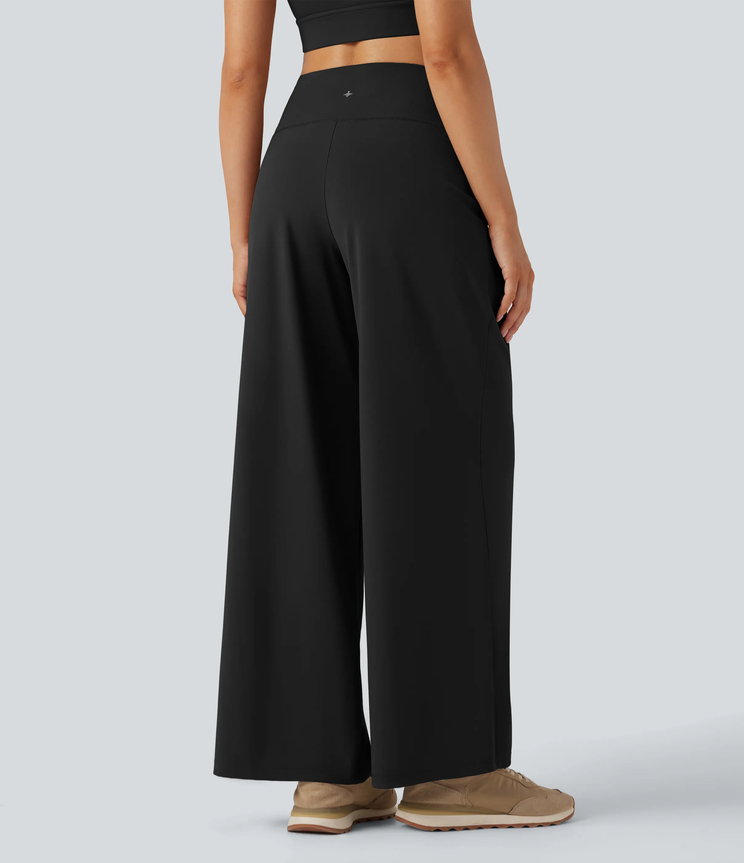 Halara Pantalones de yoga anchos Halara UltraSculpt™ de tiro alto con bolsillos - Black - L(regular) sold by Halara product image thumbnail 3