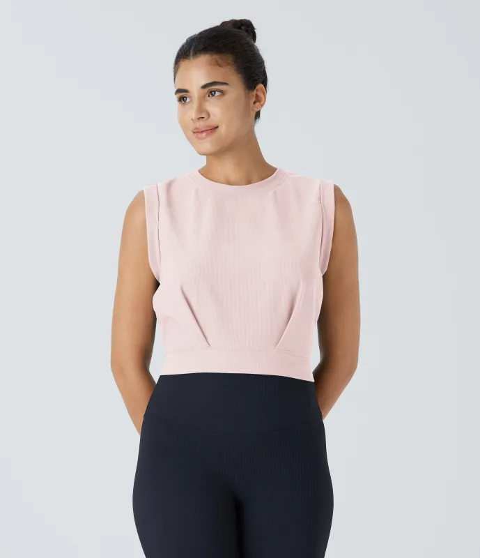 Halara Camiseta Patitoff™ Flow sin mangas yoga cuello redondo resistente pelo mascota sin mangas - Primrose Pink - XS sold by Halara