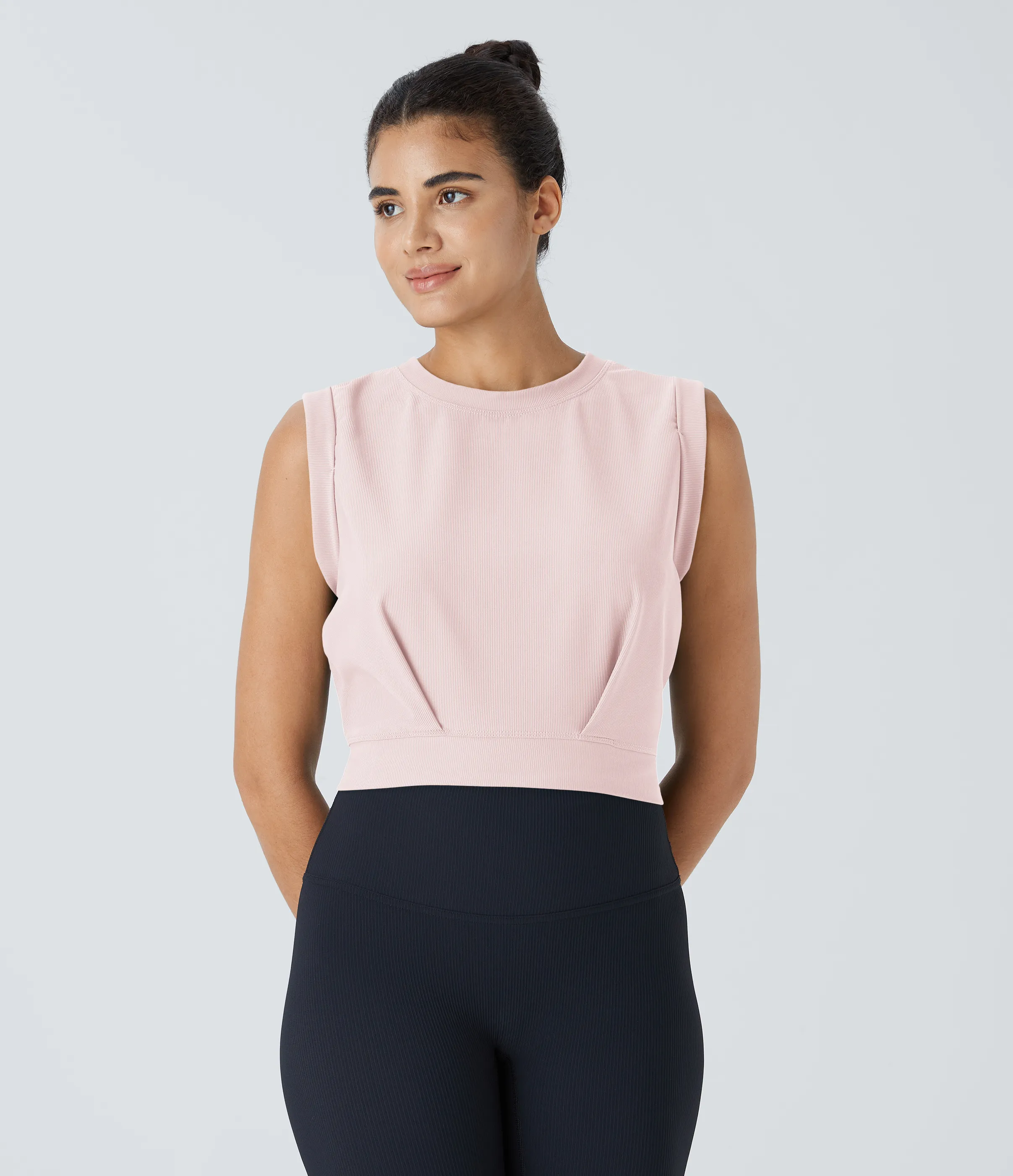 Halara Camiseta Patitoff™ Flow sin mangas yoga cuello redondo resistente pelo mascota sin mangas - Primrose Pink - XS sold by Halara