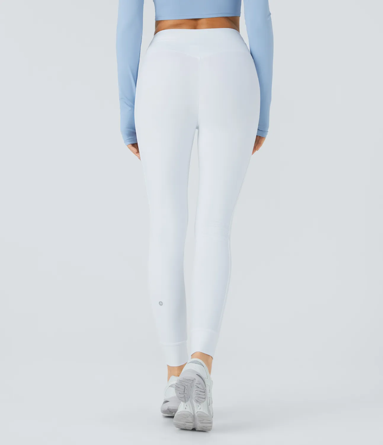 Halara Joggers Softlyzero™ Plush liso largo completo bolsillo lateral cordón tiro alto - Frost White - M(regular) sold by Halara product image thumbnail 3
