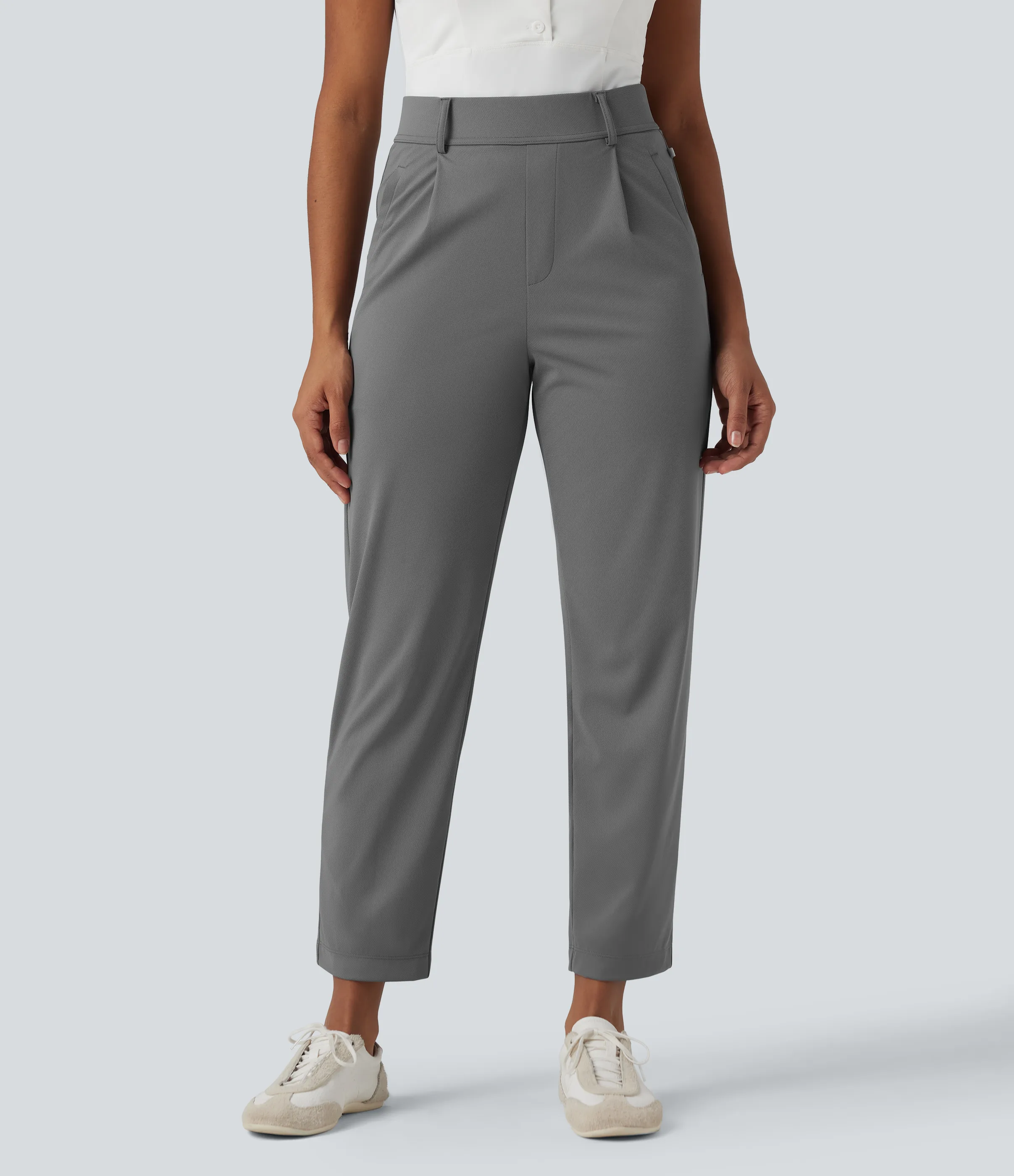 Halara Pantalones de golf de tiro alto con secado rápido y bolsillos - UPF 40+ - Steel Gray - S(regular) sold by Halara product image thumbnail 4