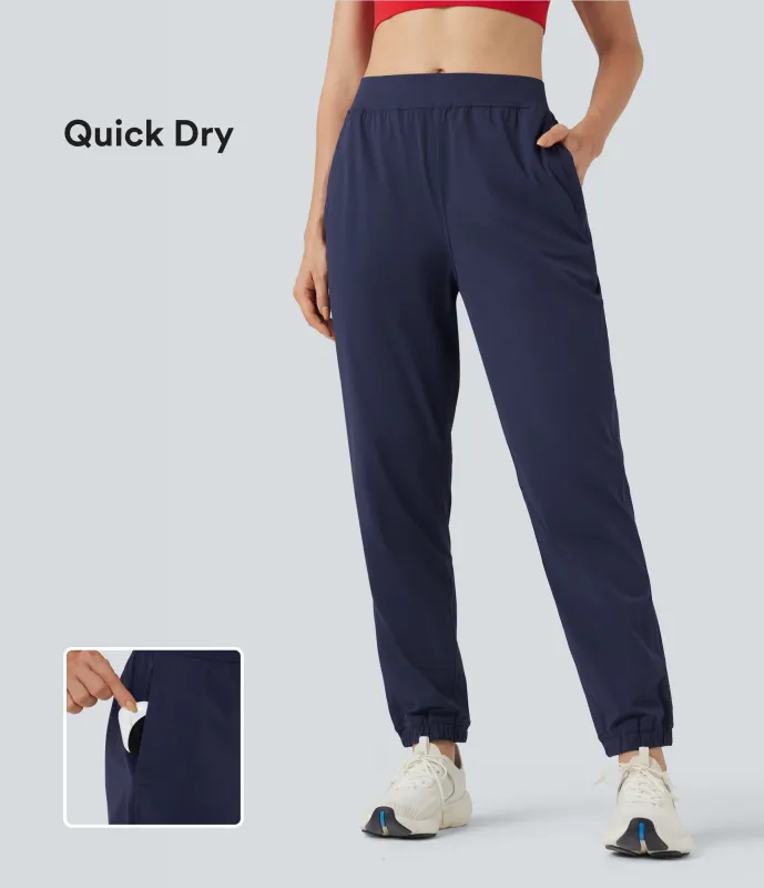 Halara Pantalones deportivos de entrenamiento con secado rápido de tiro medio con bolsillos - Peacoat - XL(regular) sold by Halara