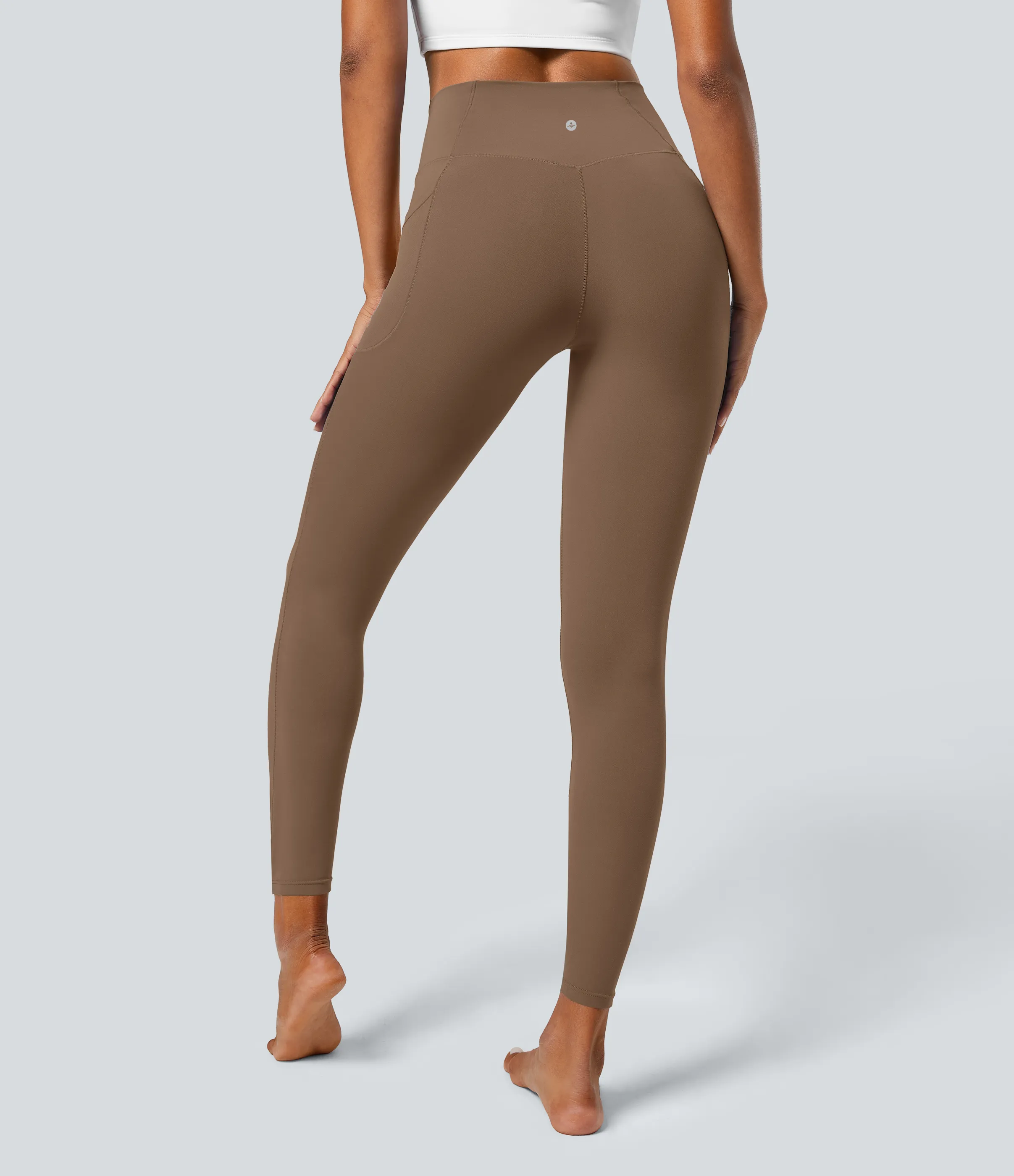 Halara Leggings Softlyzero™ liso bolsillo cruzado - Muted Brown - XL(7/8) sold by Halara product image thumbnail 3