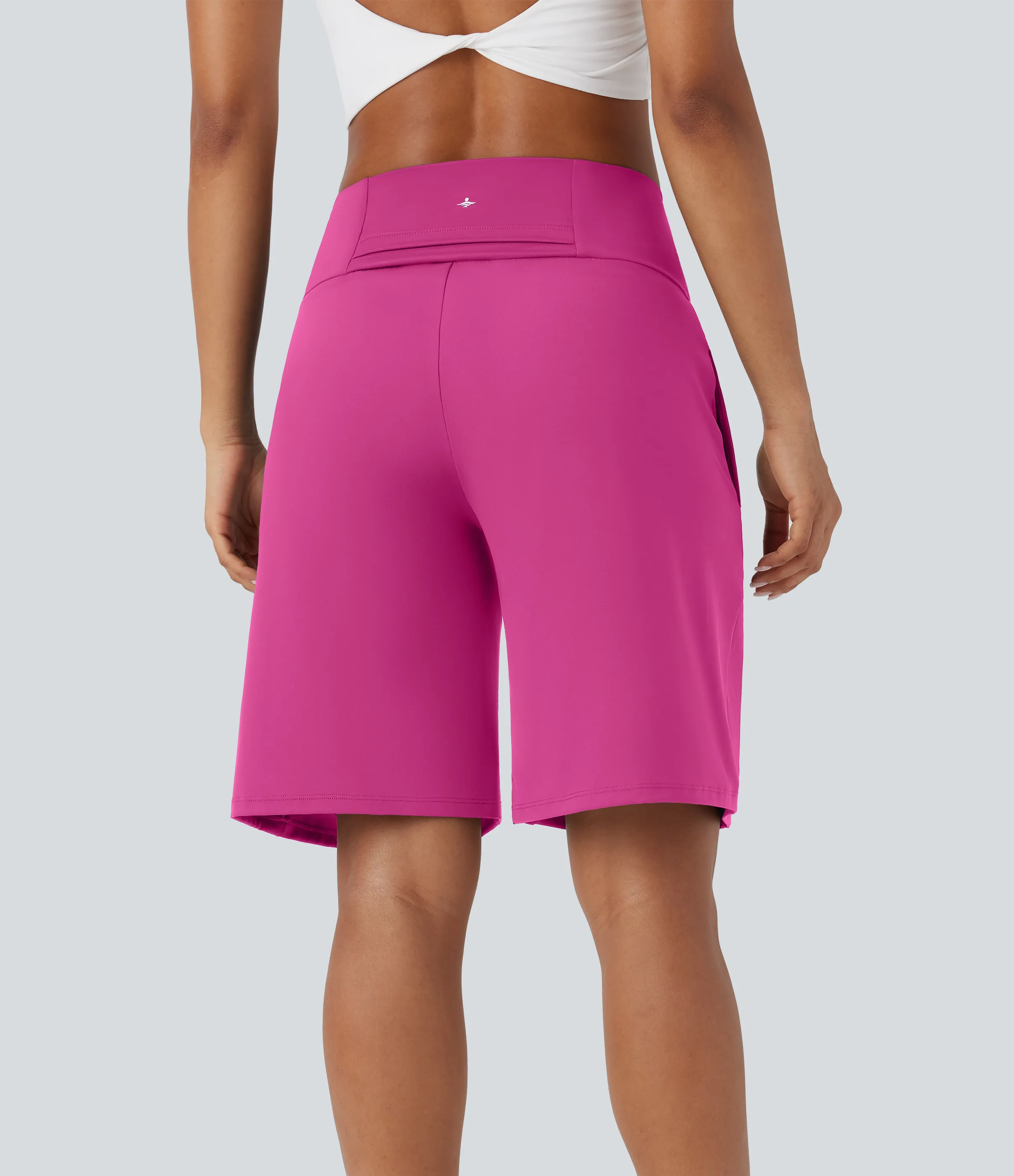 Halara Bermudas Softlyzero™ Airy yoga tiro alto múltiple bolsillo tacto fresco - Fuchsia Fedora - S sold by Halara product image thumbnail 3