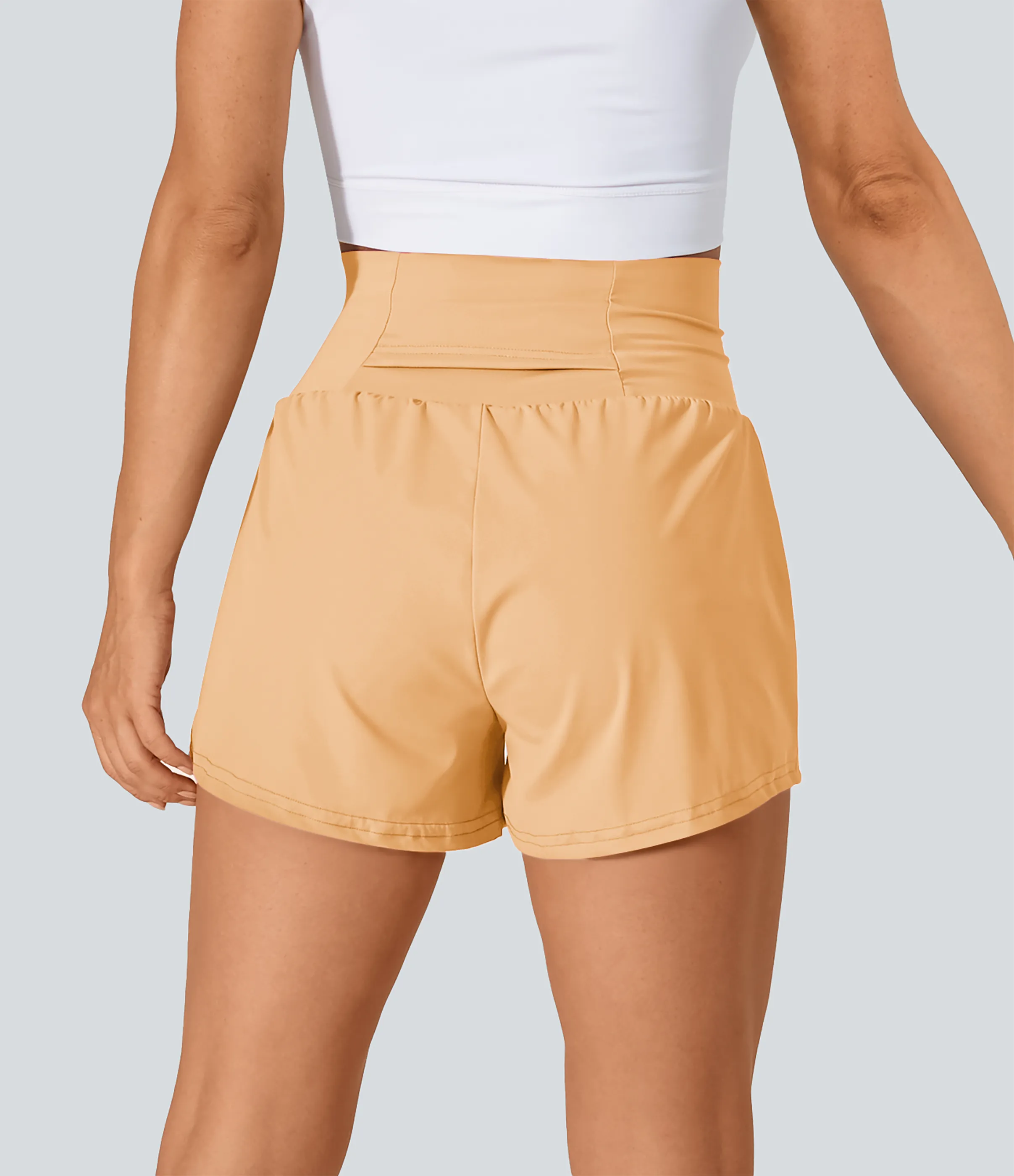Halara Pantalón corto yoga 2 en 1 tiro alto bolsillo trasero lateral oculto 7.5cm - Sunburst - M sold by Halara product image thumbnail 3