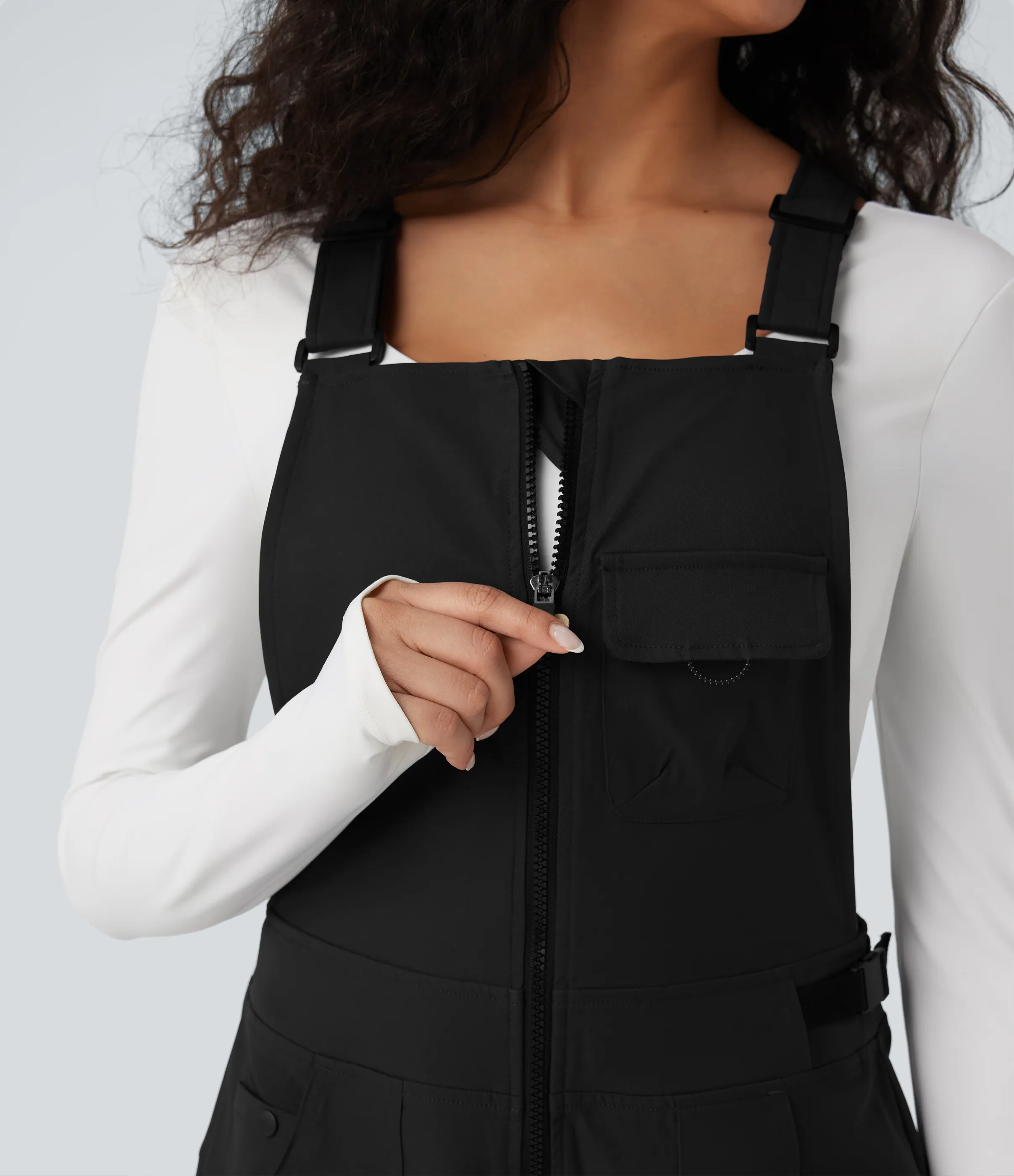 Halara Jumpsuit de senderismo impermeable y resistente al desgaste con bolsillos - Black - XS(regular) sold by Halara product image thumbnail 5