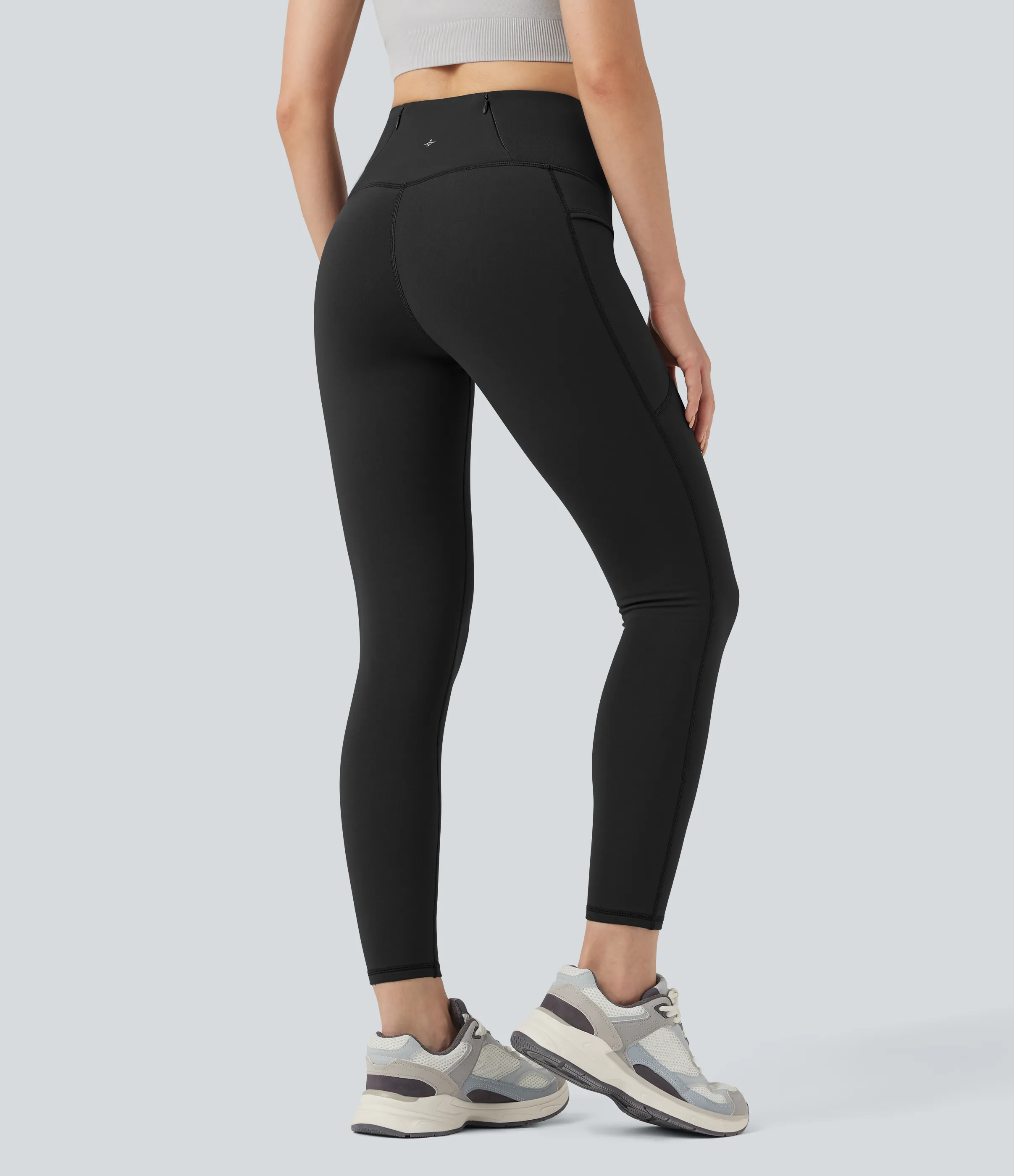 Halara Leggings de senderismo de polar de tiro alto de 7/8 con bolsillos - Black - XL(7/8) sold by Halara product image thumbnail 3