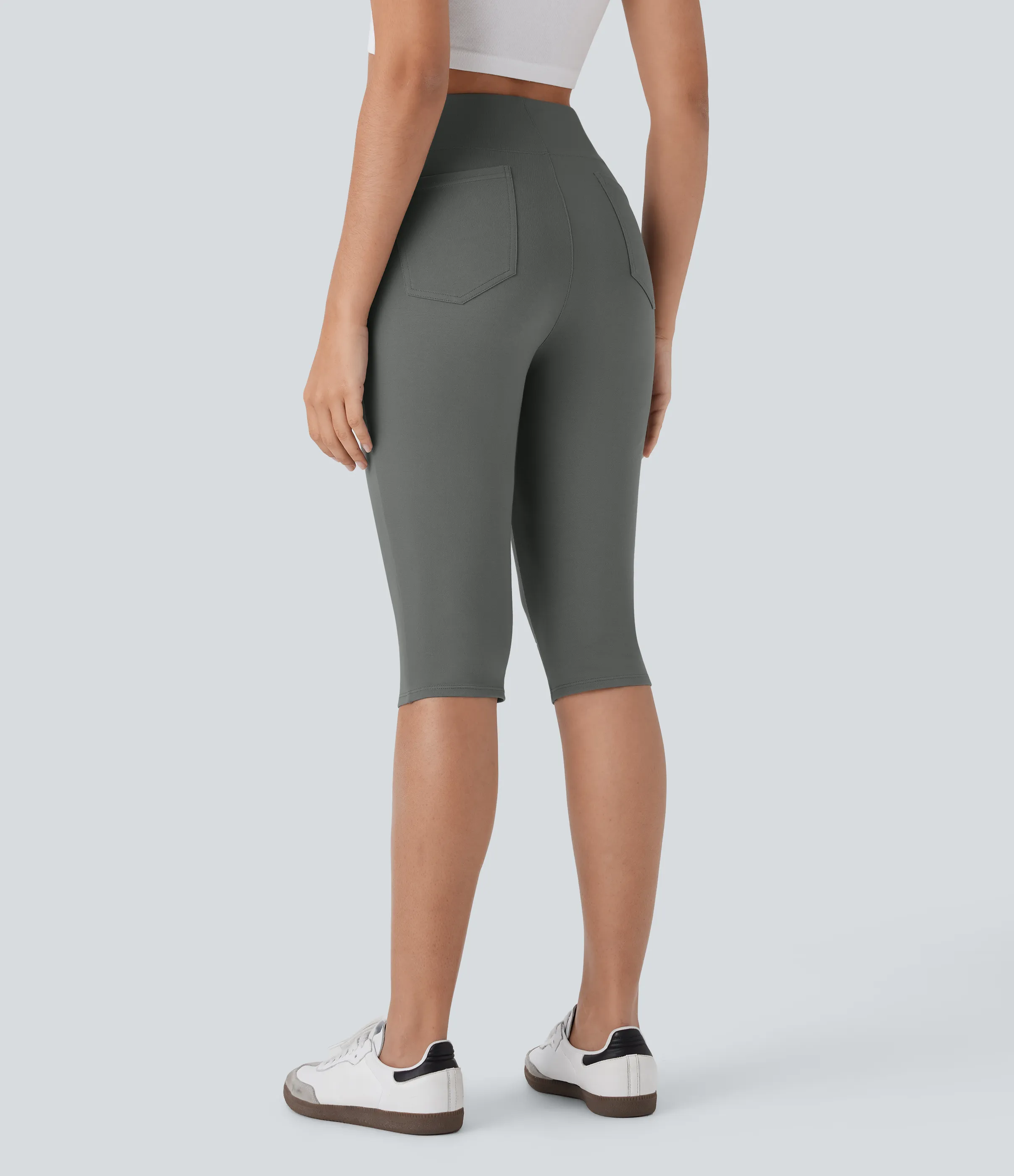 Halara Pantalones pirata casuales de tiro alto con bolsillos - Putty Gray - XL(regular) sold by Halara product image thumbnail 3