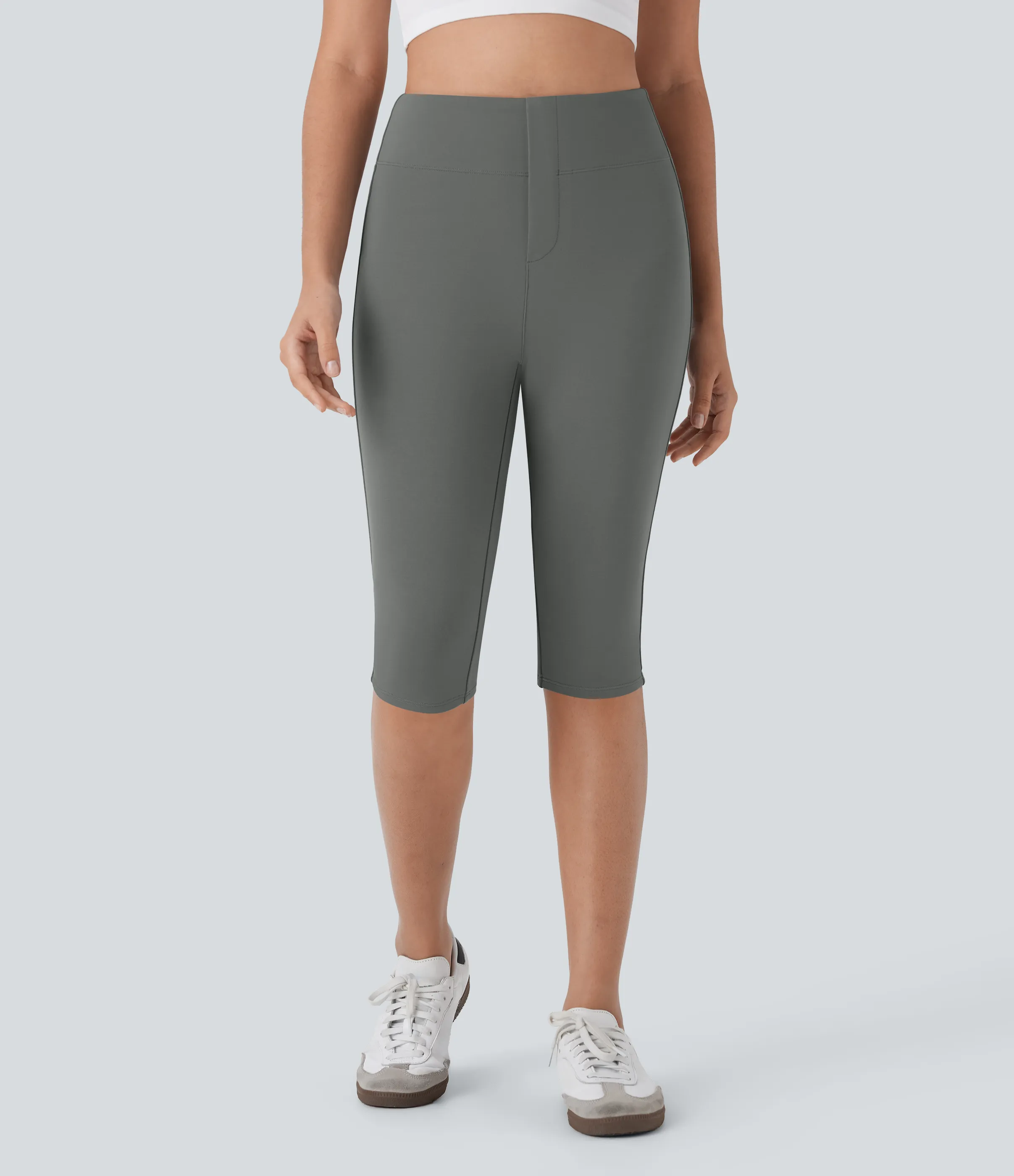 Halara Pantalones pirata casuales de tiro alto con bolsillos - Putty Gray - XL(regular) sold by Halara product image thumbnail 4