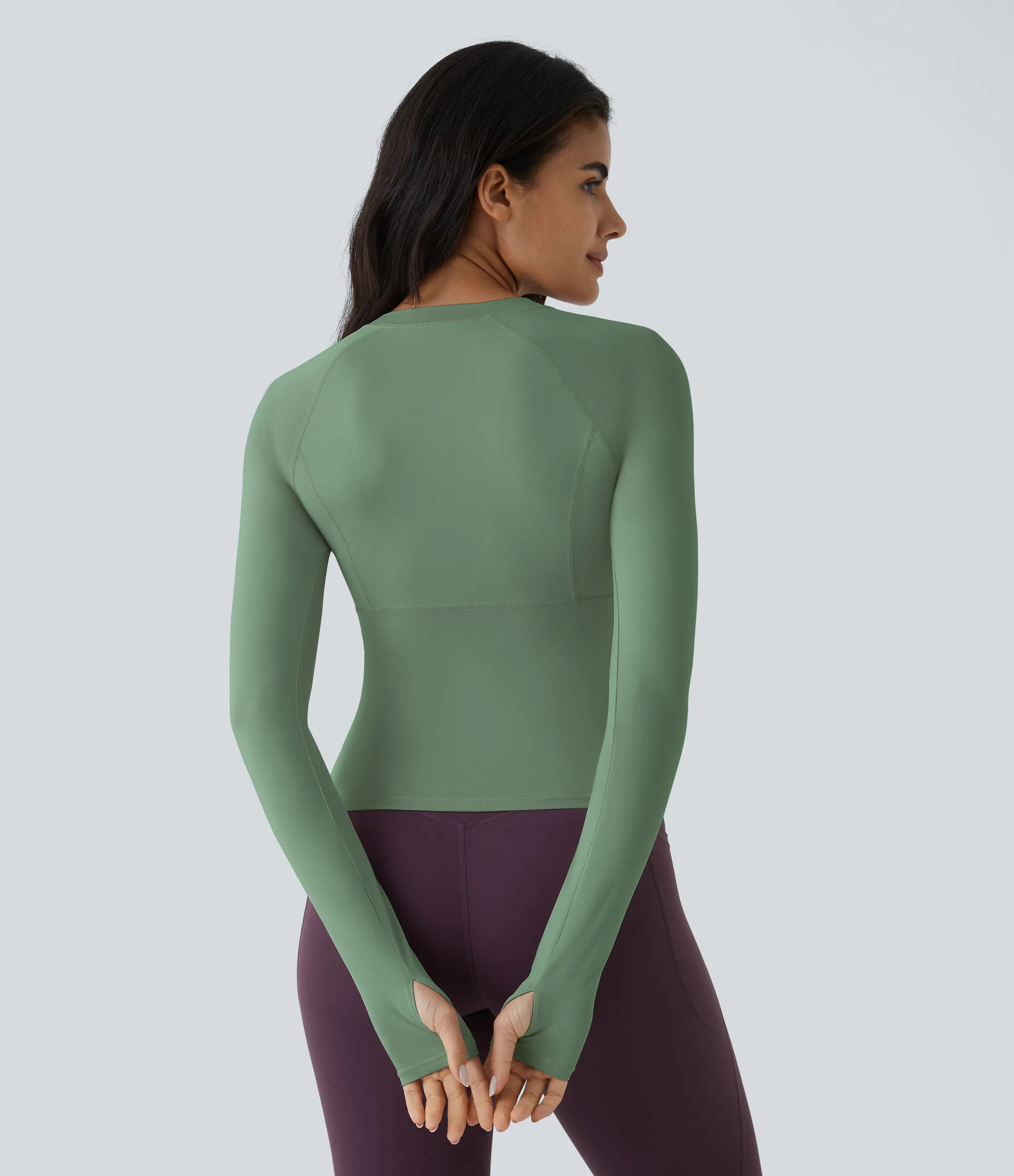 Halara Top deportivo yoga abertura pulgar - Green Shade - L(Long) sold by Halara product image thumbnail 5