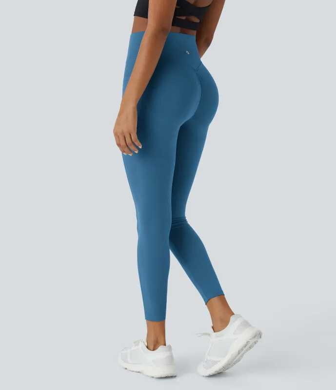 Halara Leggings SoCinched UltraSculpt entrenamiento moldeador bolsillo lateral control abdomen tiro alto - Vallarta Blue - L(full_length) sold by Halara