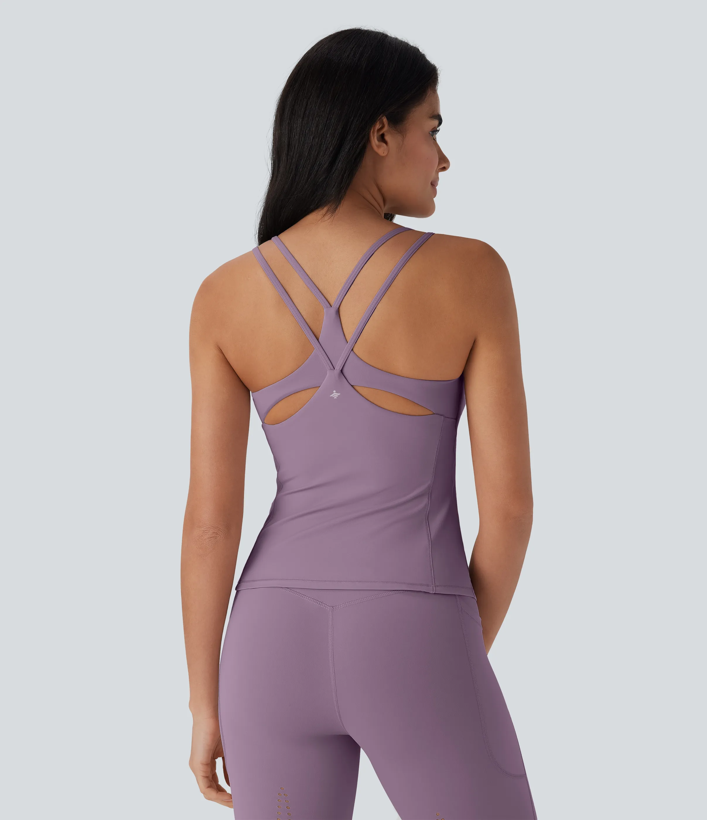 Halara Top de yoga Halara UltraSculpt™ con copas moldeadas, espalda descubierta y secado rápido - UPF 50+ - Tulip Purple - L sold by Halara product image thumbnail 2