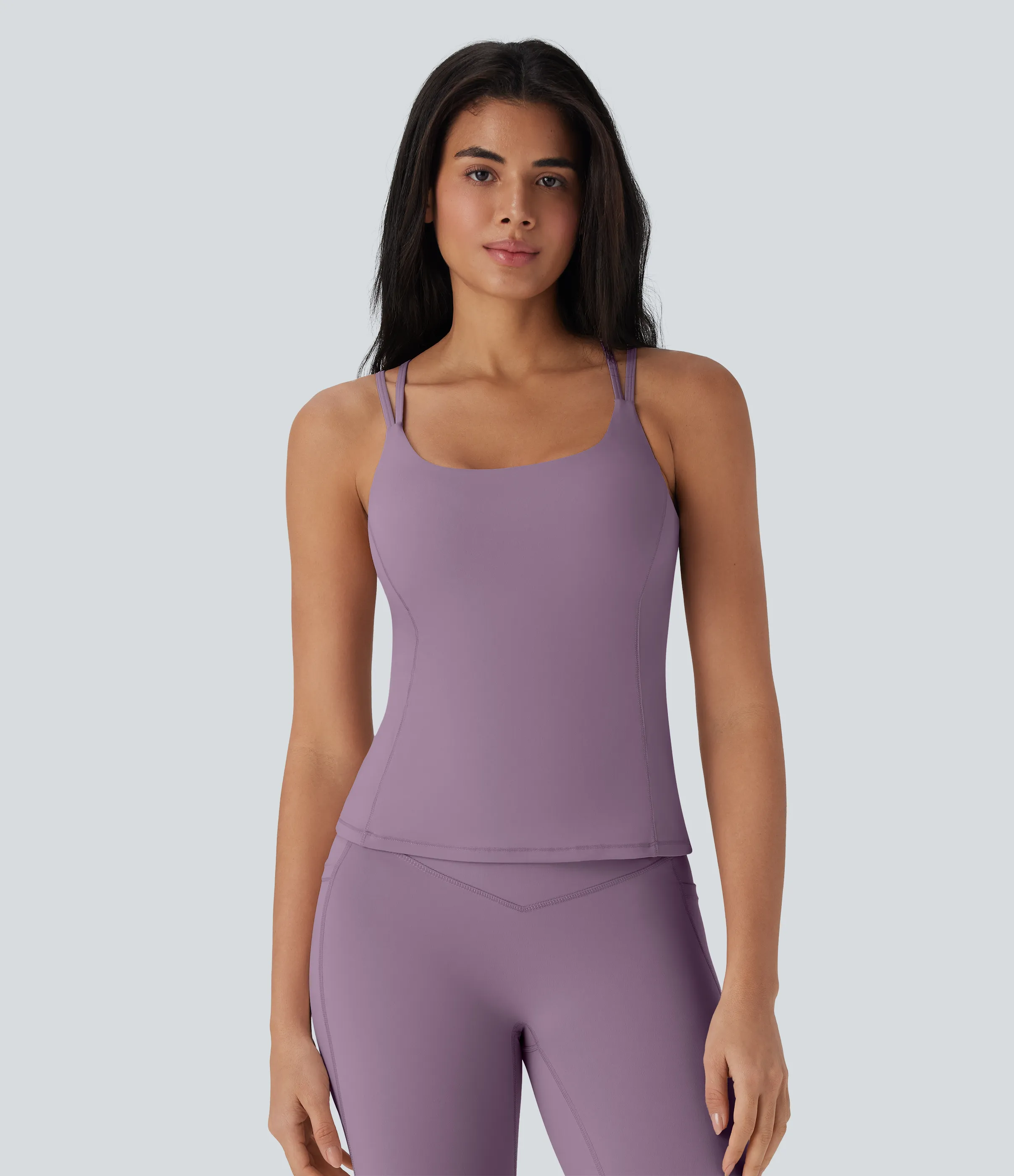 Halara Top de yoga Halara UltraSculpt™ con copas moldeadas, espalda descubierta y secado rápido - UPF 50+ - Tulip Purple - L sold by Halara product image thumbnail 3