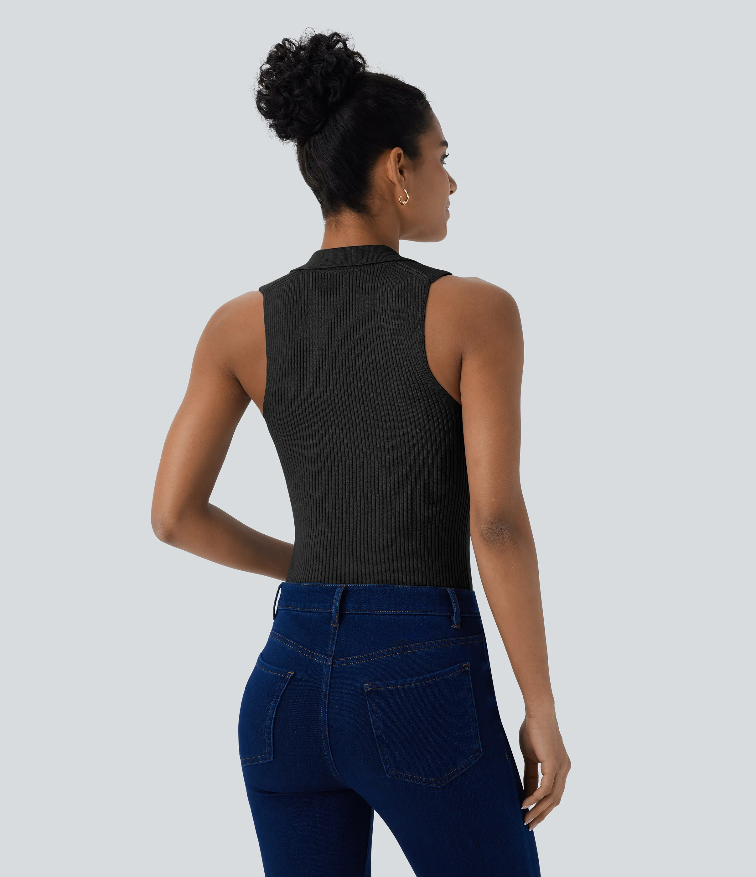 Halara Suéter sin mangas cuello V cuello - Black - L sold by Halara product image thumbnail 3