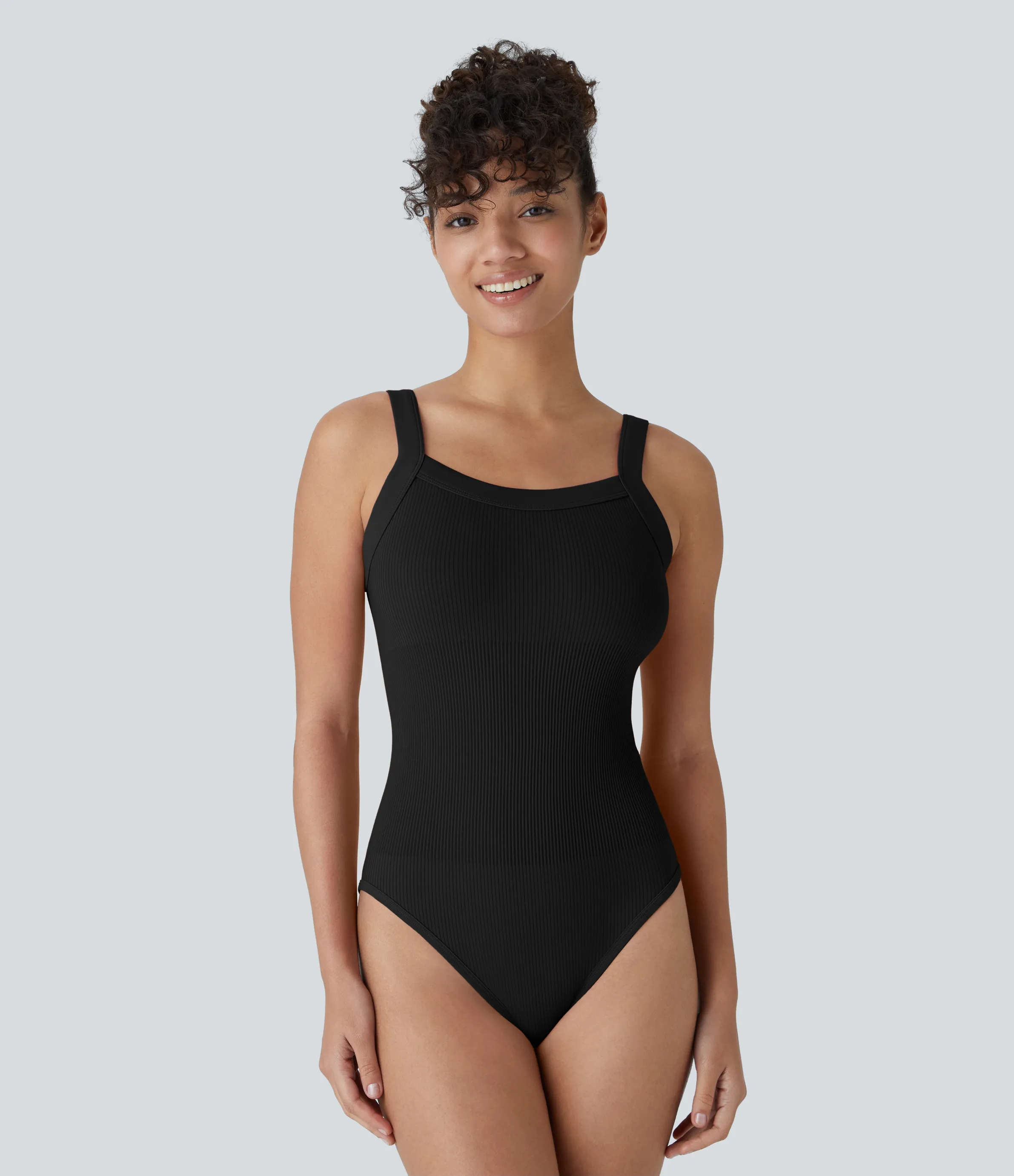 Halara Body liso sin costura cuello cuadrado - Black - XS sold by Halara product image thumbnail 2