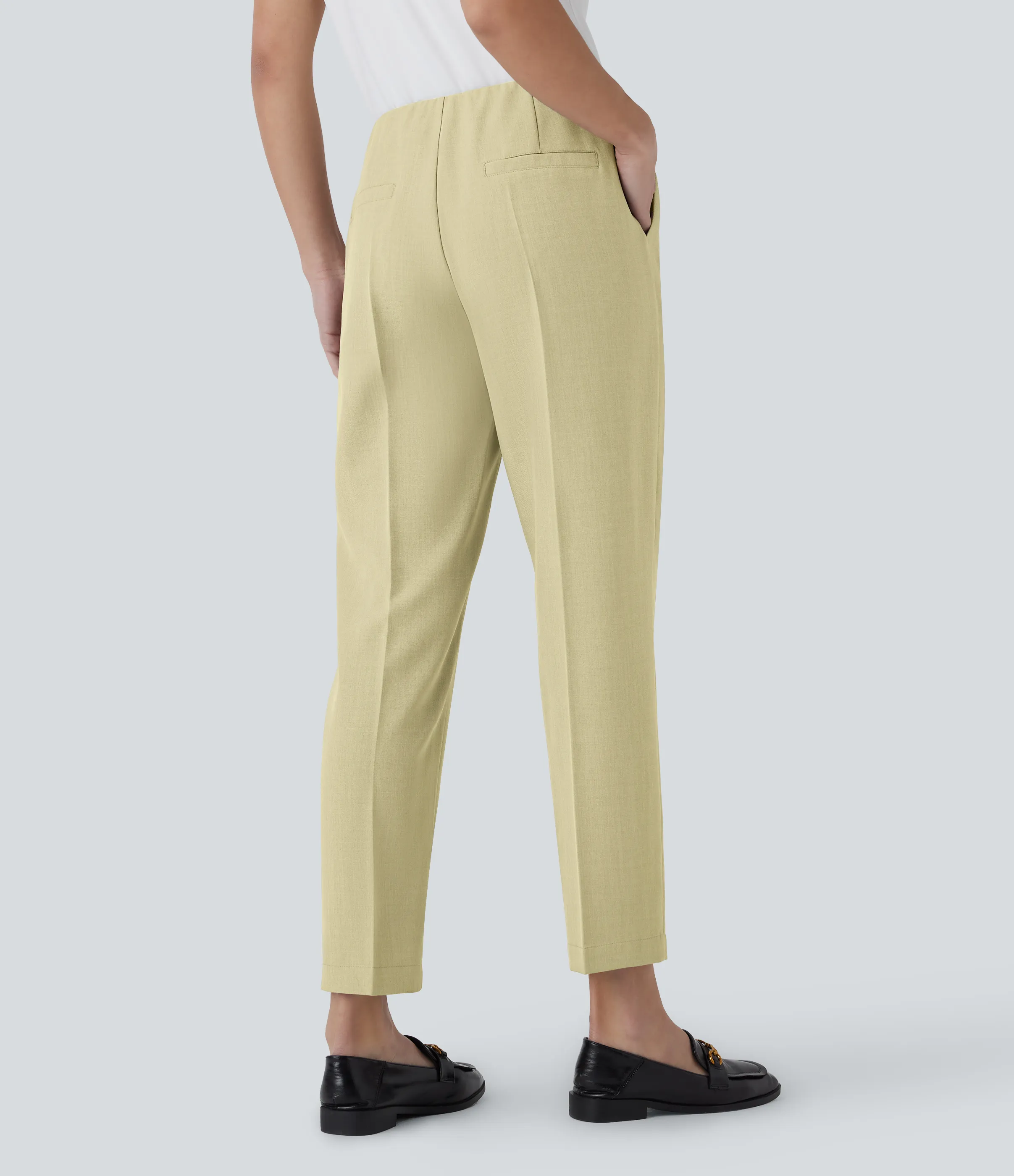 Halara Pantalón cónico tiro medio bolsillo lateral - Hay - L(regular) sold by Halara product image thumbnail 5