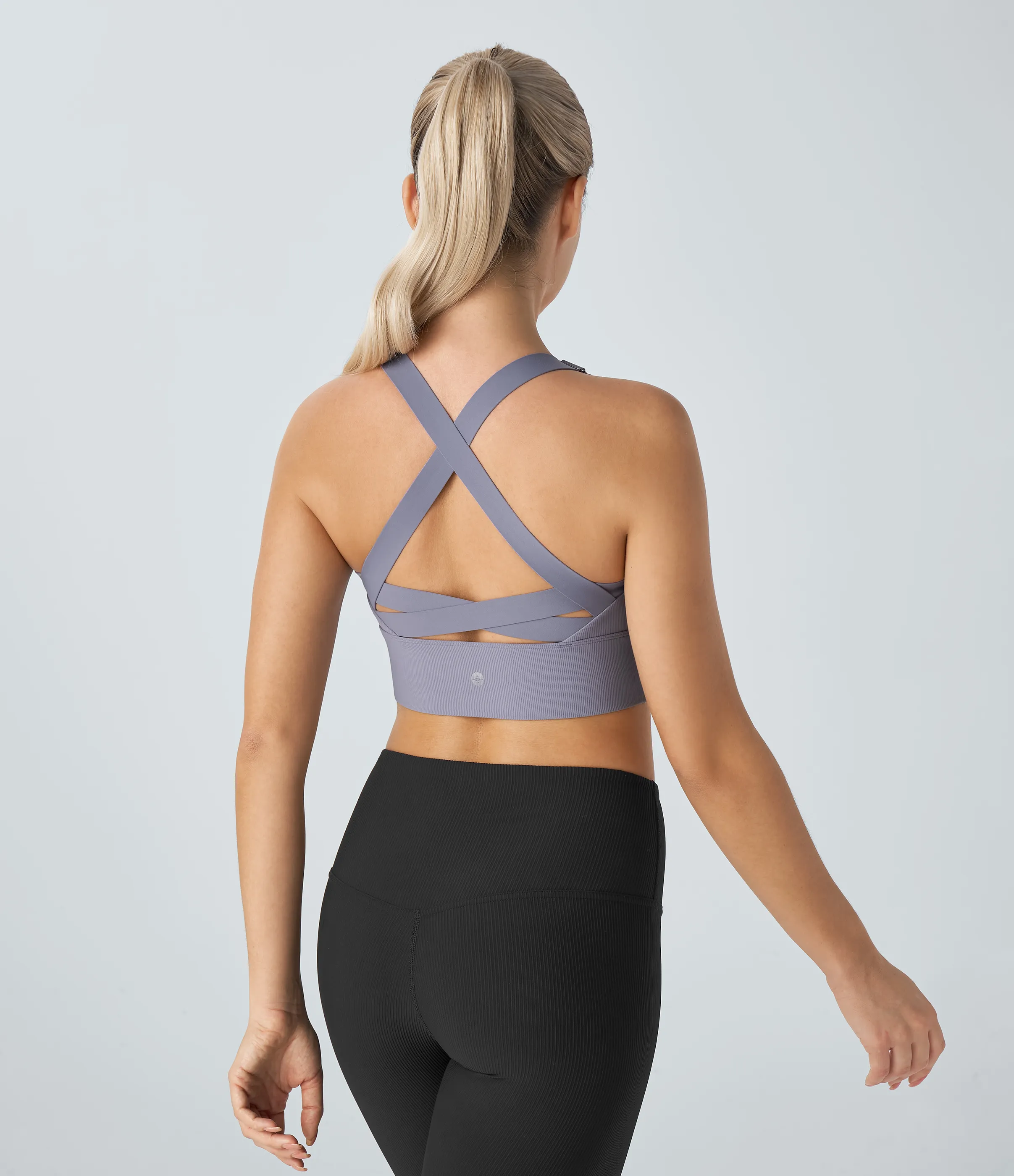 Halara Camiseta sin mangas Halara UltraSculpt™ entrenamiento cruzada sin espalda correa ajustable cuello U - Falling Gray Purple - XS sold by Halara product image thumbnail 4