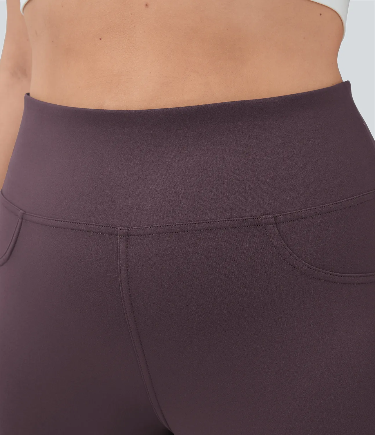 Halara Leggings yoga acampanado bolsillo trasero tiro alto talla grande - Dusky Evening purple - 2X(regular) sold by Halara product image thumbnail 5