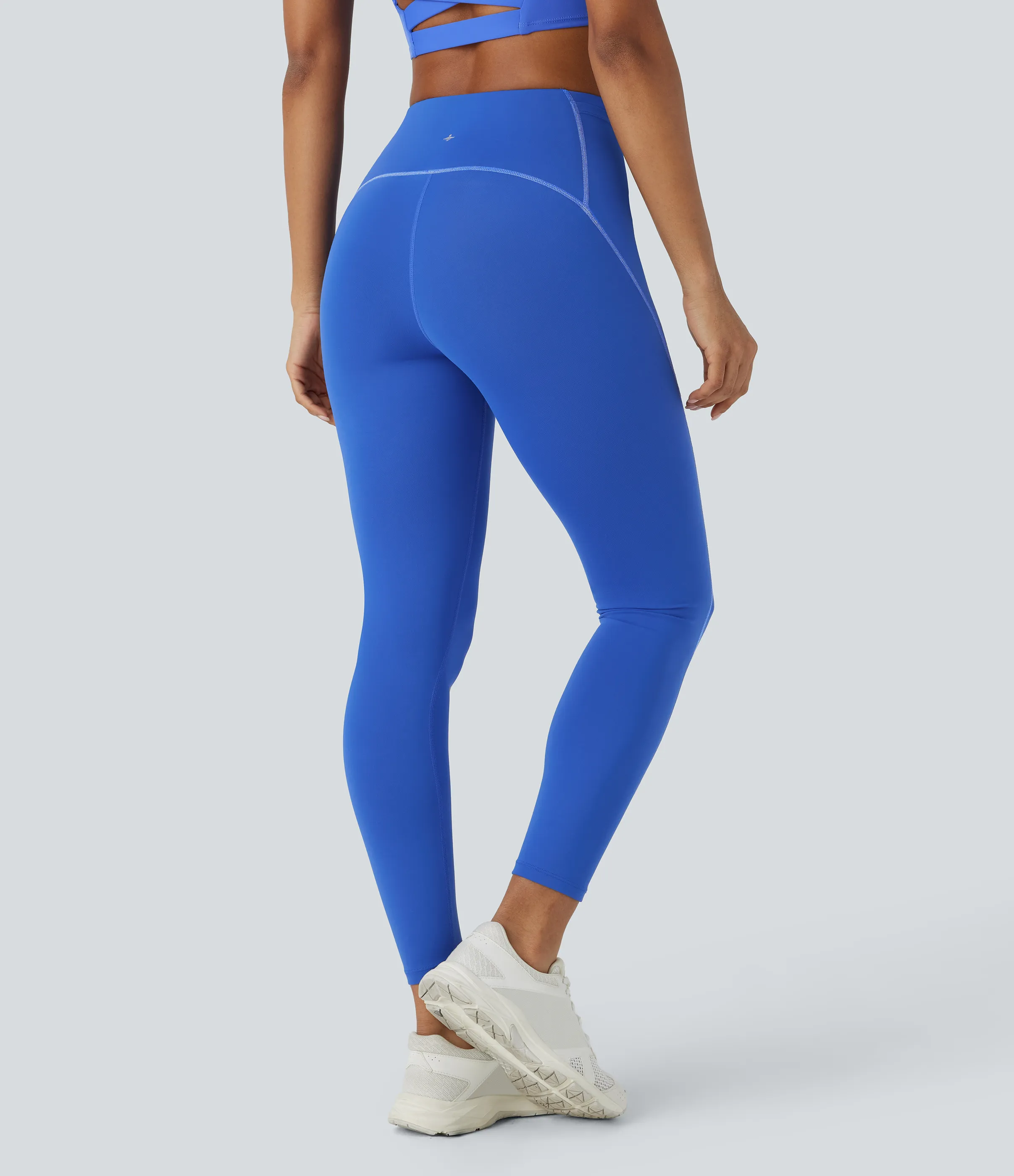 Halara Leggings SpeedWave™ senderismo secado rápido tiro alto múltiple bolsillo costura reflectante 7/8 - Bluebird Cyan - M(7/8) sold by Halara product image thumbnail 3