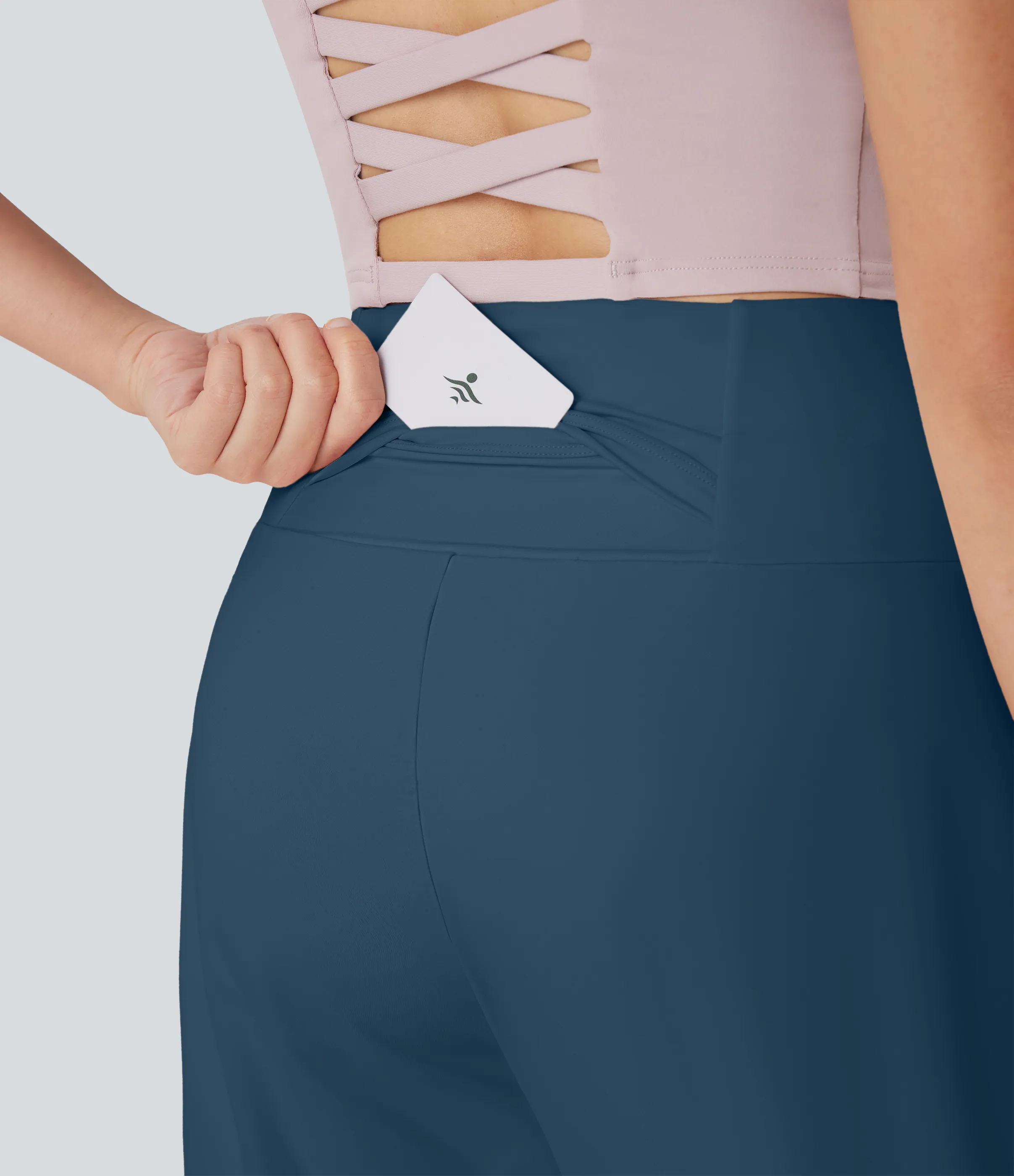 Halara Bermudas Softlyzero™ Airy yoga tiro alto múltiple bolsillo tacto fresco - Majolica Blue - M sold by Halara product image thumbnail 5